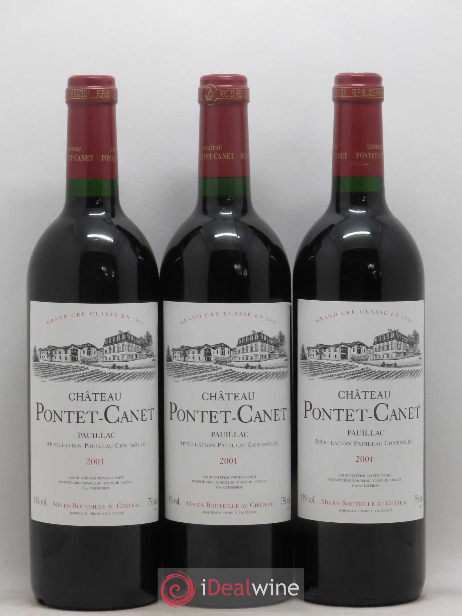 Château Pontet Canet 5ème Grand Cru Classé 2001 - Lot de 12 bouteilles - 4