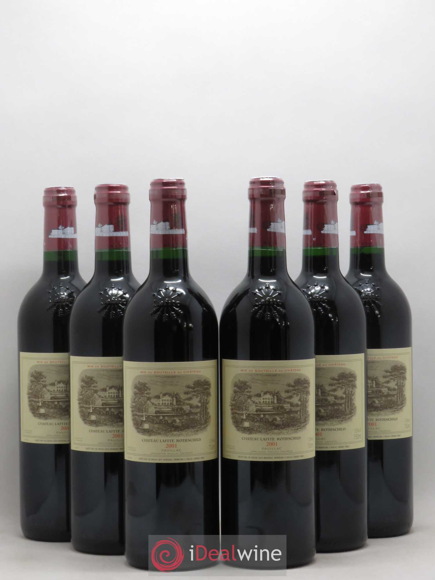 Château Lafite Rothschild 1er Grand Cru Classé 2001 - Lot de 6 bouteilles - 0