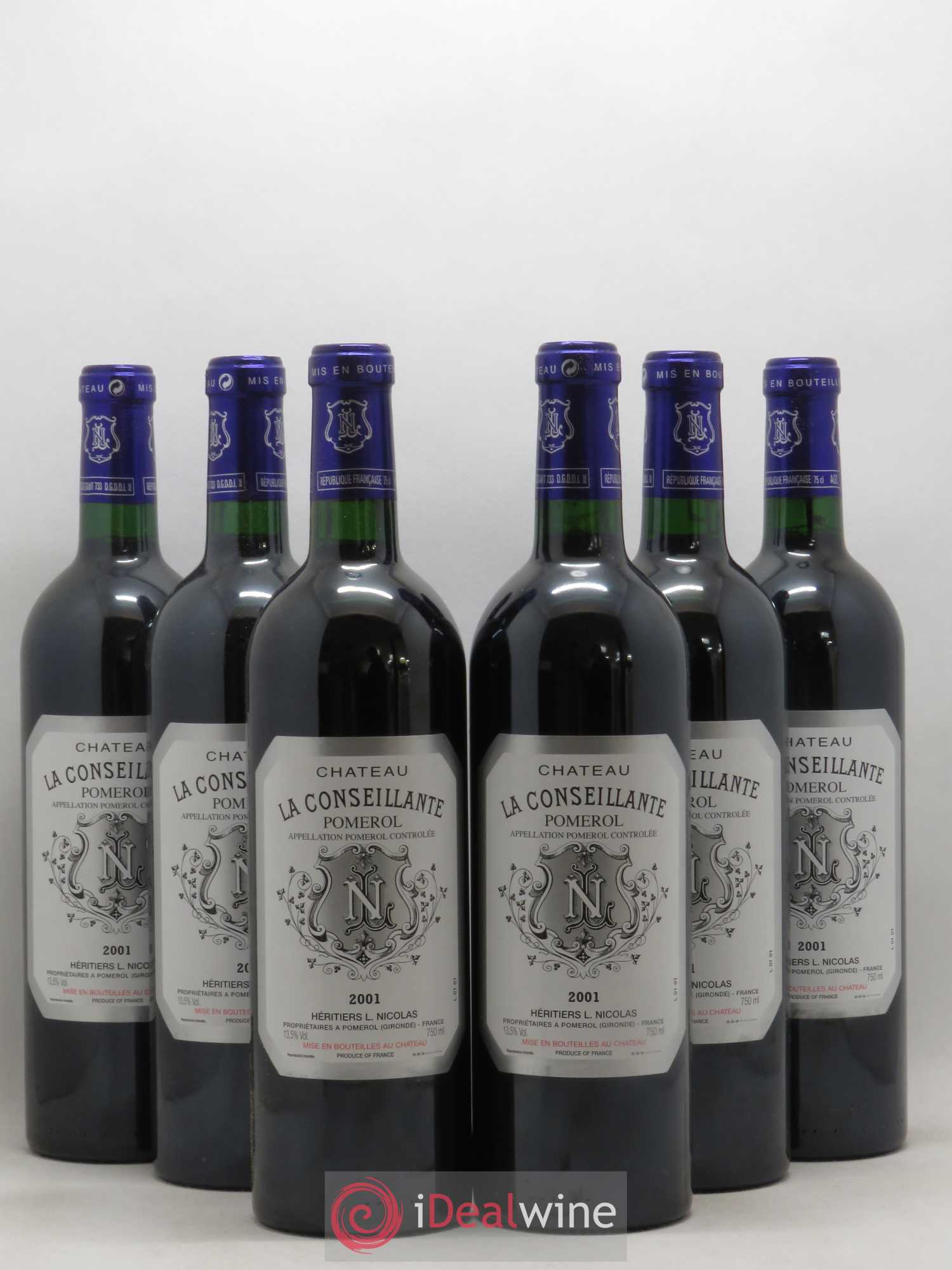 Château la Conseillante 2001 - Lot de 6 bouteilles - 0