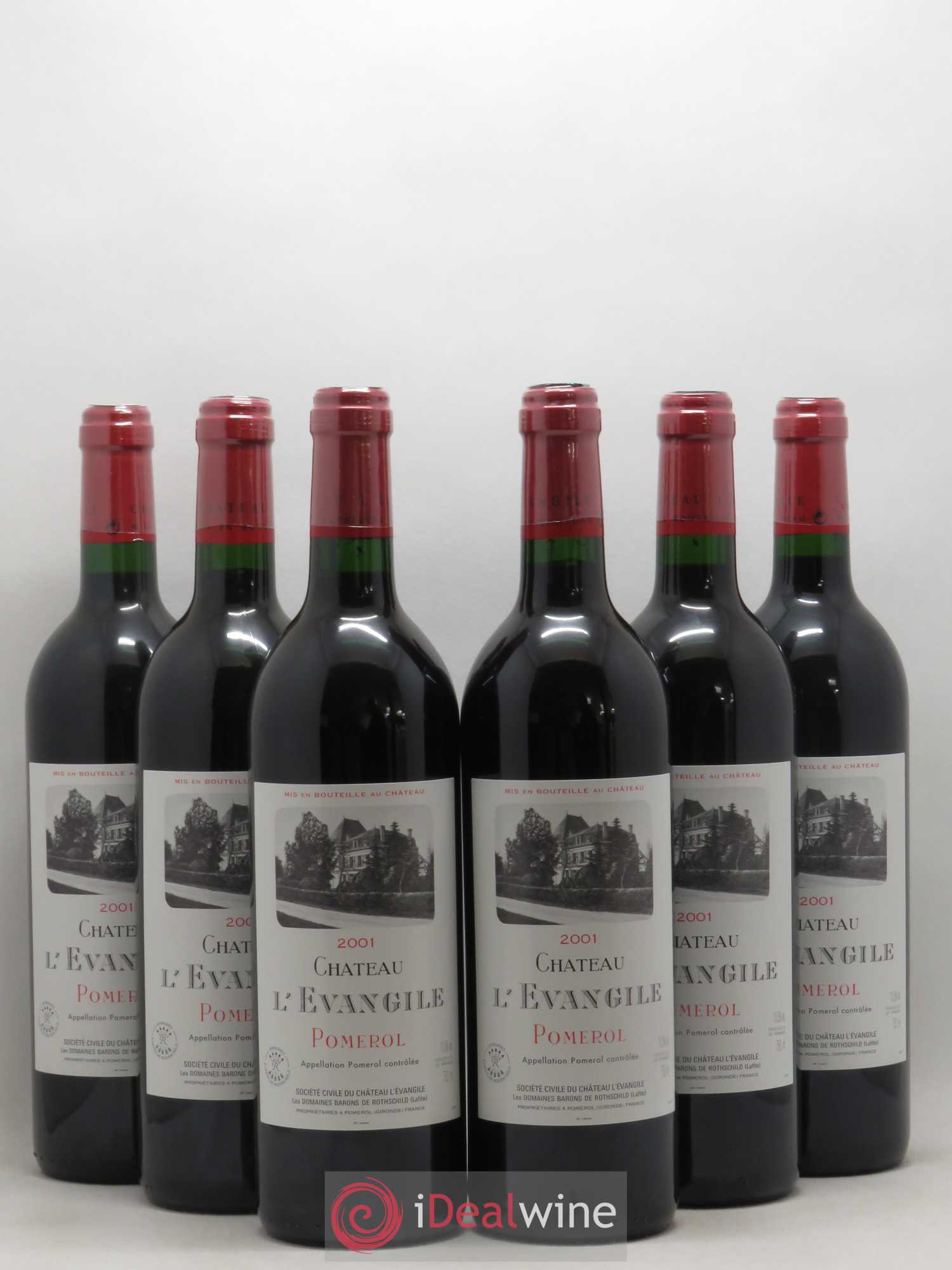 Château l' Évangile 2001 - Lot de 6 bouteilles - 0
