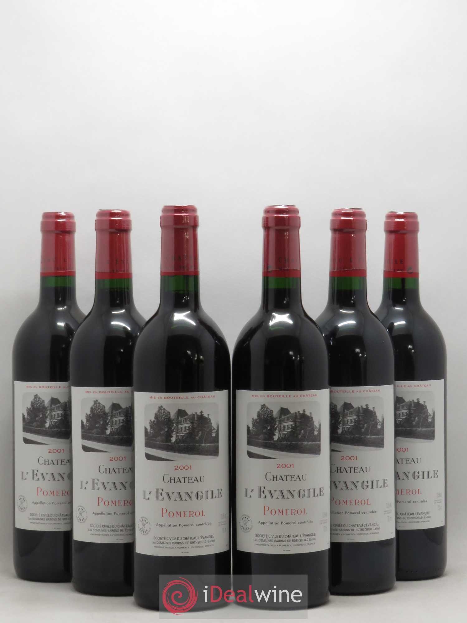 Château l' Évangile 2001 - Lot de 6 bouteilles - 0