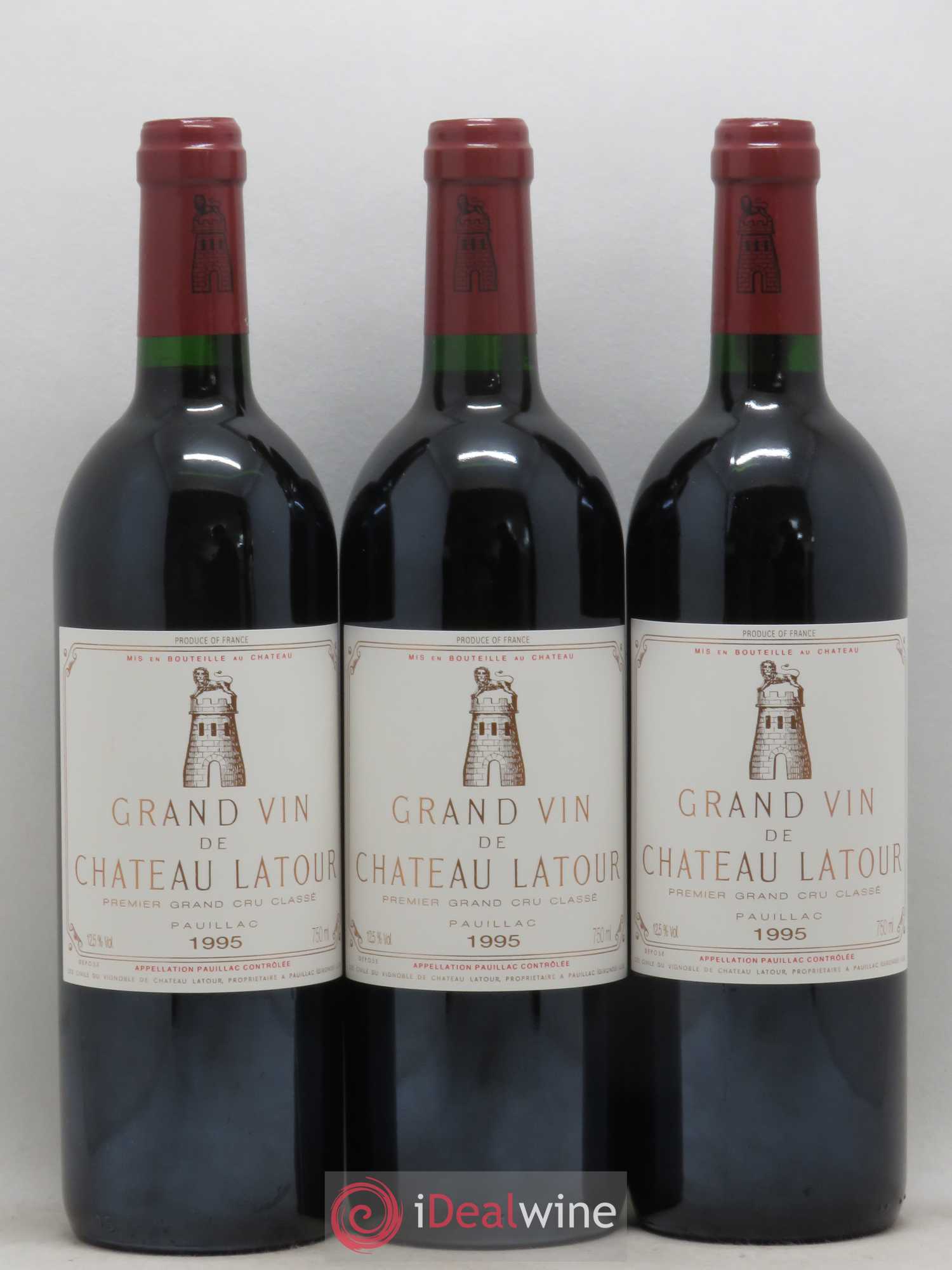 Château Latour 1er Grand Cru Classé 1995 - Lot de 3 bouteilles - 0