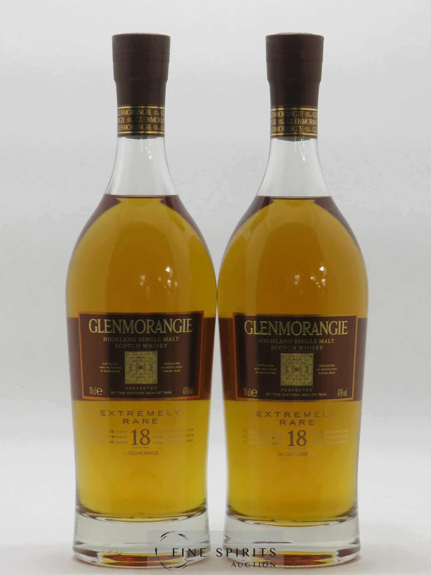Glenmorangie 18 years Of. Extremely Rare Perfected by the Sixteen Men of Tain - Lot de 2 bouteilles - 1