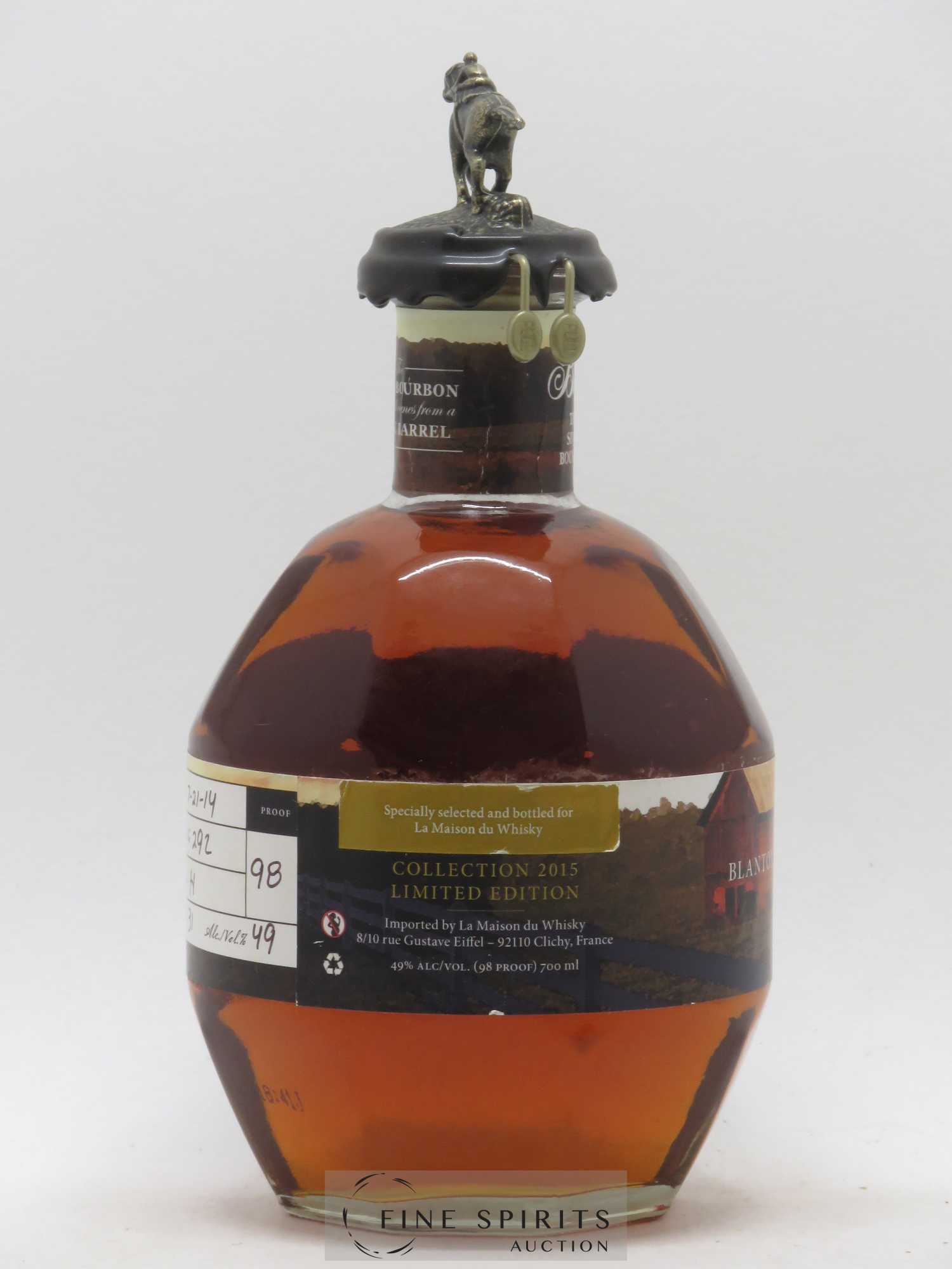 Blanton's Of. The Farm Single Barrel n°292 dumped on 2014 - bottled 2015 LMDW Kentucky Edition - Lot de 1 bouteille - 1