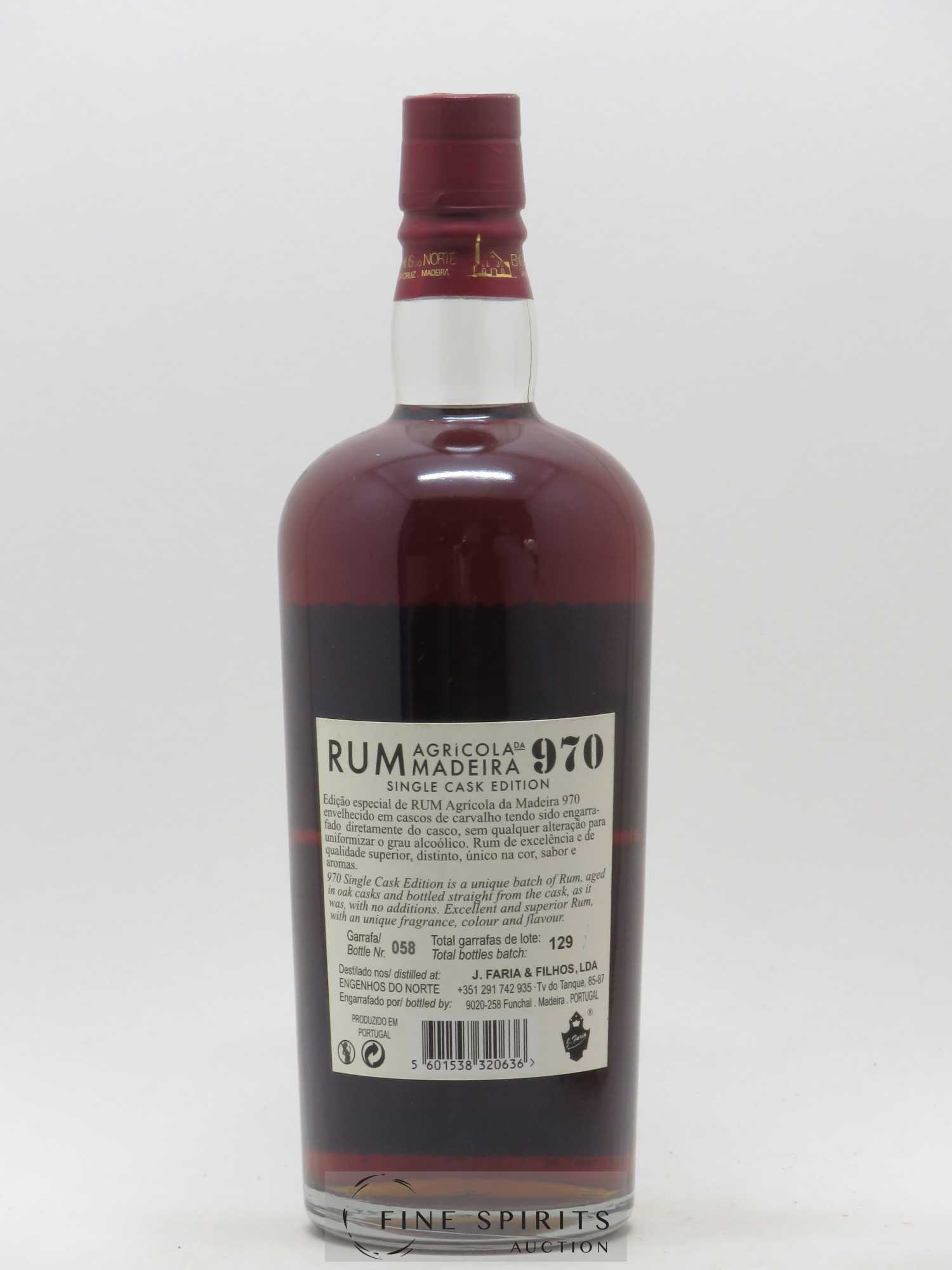 Engenhos do Norte 2007 Of. 970 Cask n°63 - Batch n°L31017 - One of 129 bottles - bottled 2017 Single Cask Edition - Lot de 1 bouteille - 1