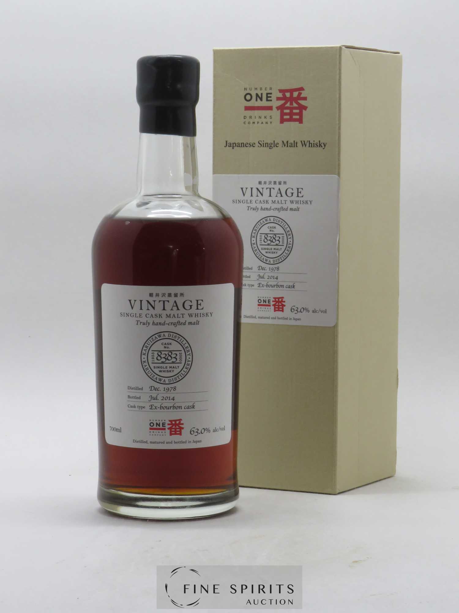 Karuizawa 1978 Number One Drinks Vintage Cask n°8383 - bottled 2014 Ex-Bourbon Cask - Lot de 1 bouteille - 0