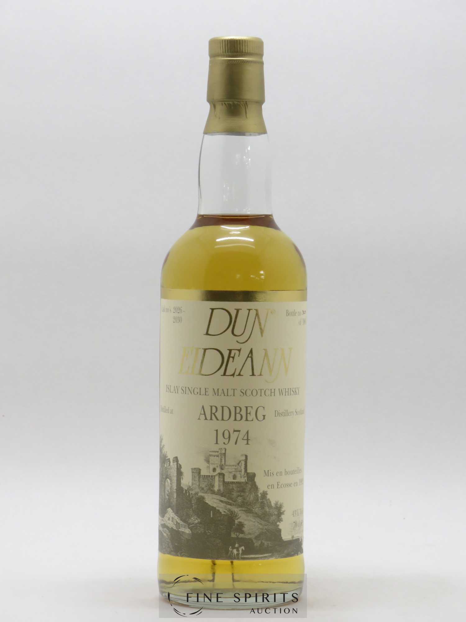 Ardbeg 1974 Signatory Vintage Dun Eideann Cask n°2026-2030 bottled in 1992 - Lotto di 1 bottiglia - 0