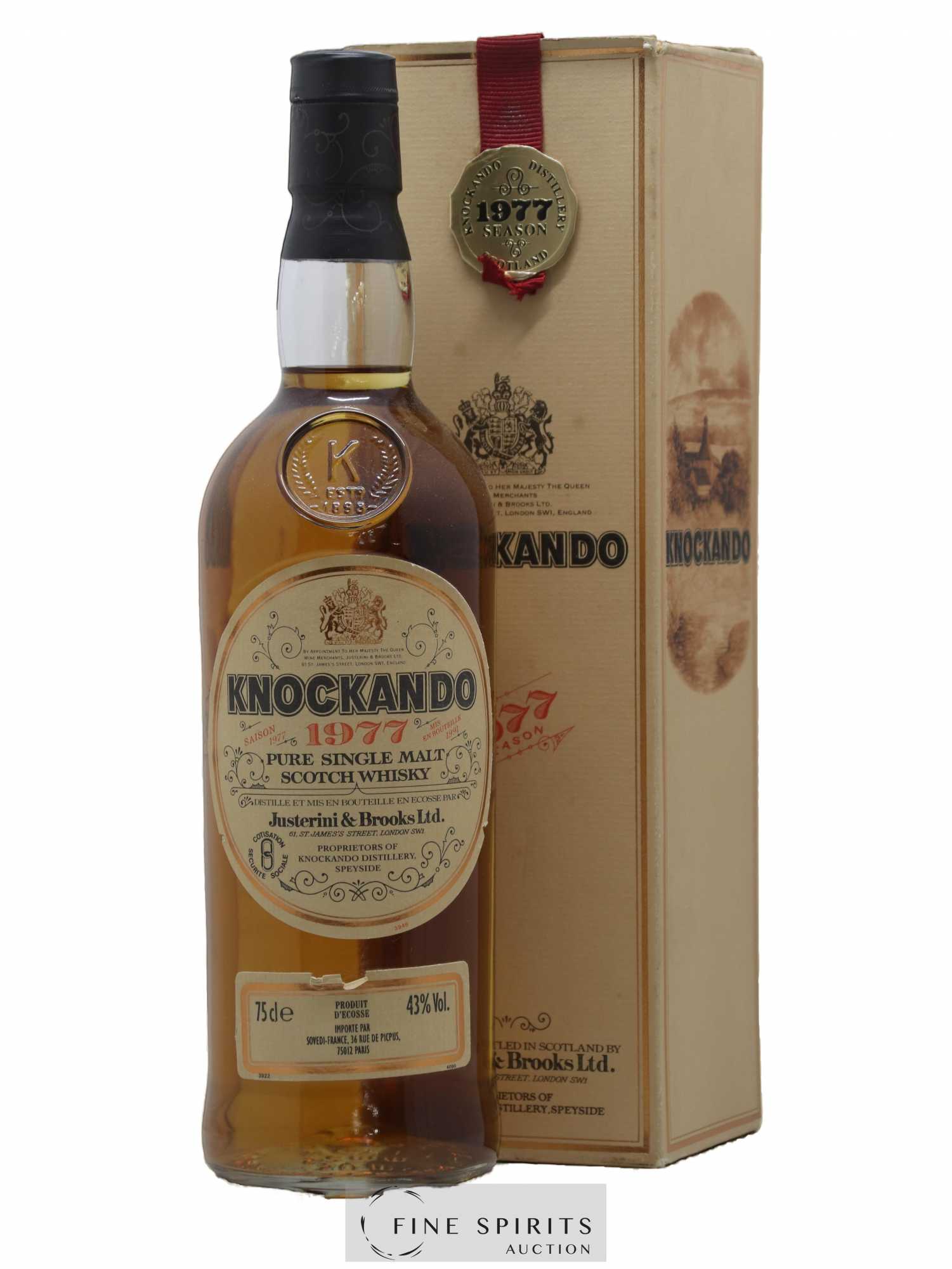 Knockando 1977 Of. bottled 1991 Sovedi Import - Lot de 1 bouteille - 0