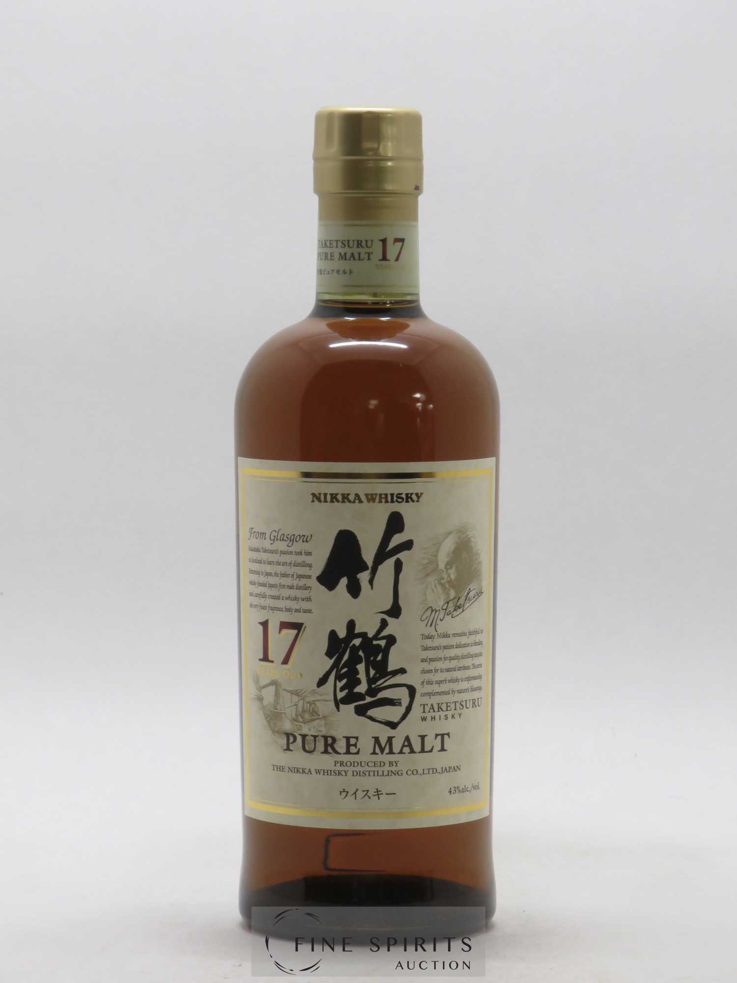 Taketsuru 17 years Of. Pure Malt Nikka Whisky - Lot de 1 bouteille - 1