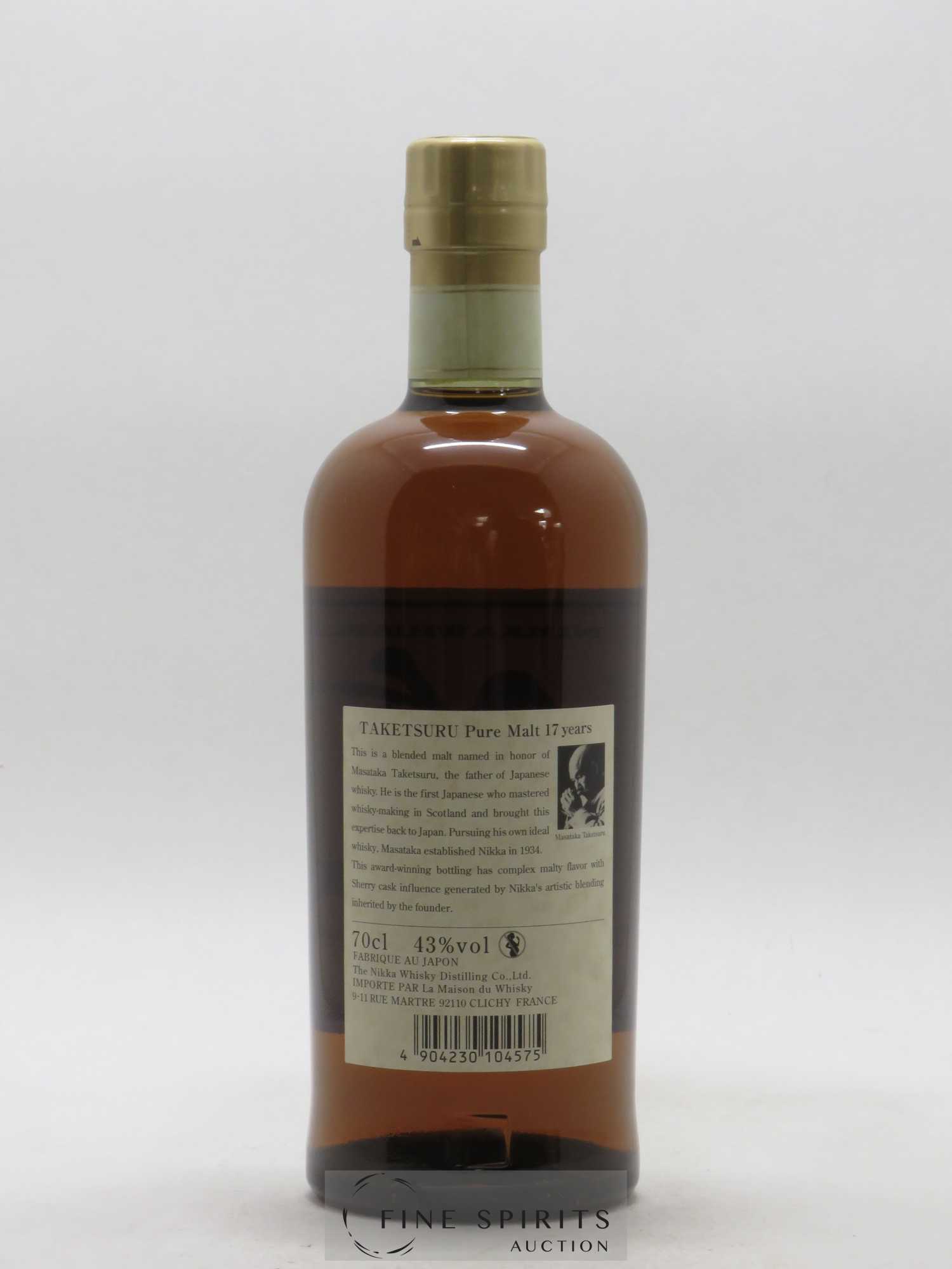 Taketsuru 17 years Of. Pure Malt Nikka Whisky - Lot de 1 bouteille - 2