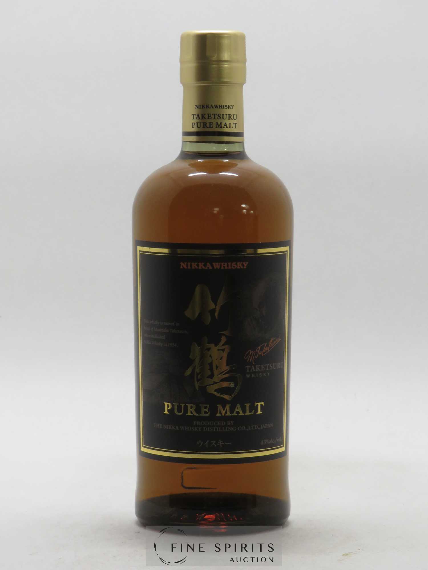 Taketsuru Of. Pure Malt Black label Nikka Whisky - Lot de 1 bouteille - 1