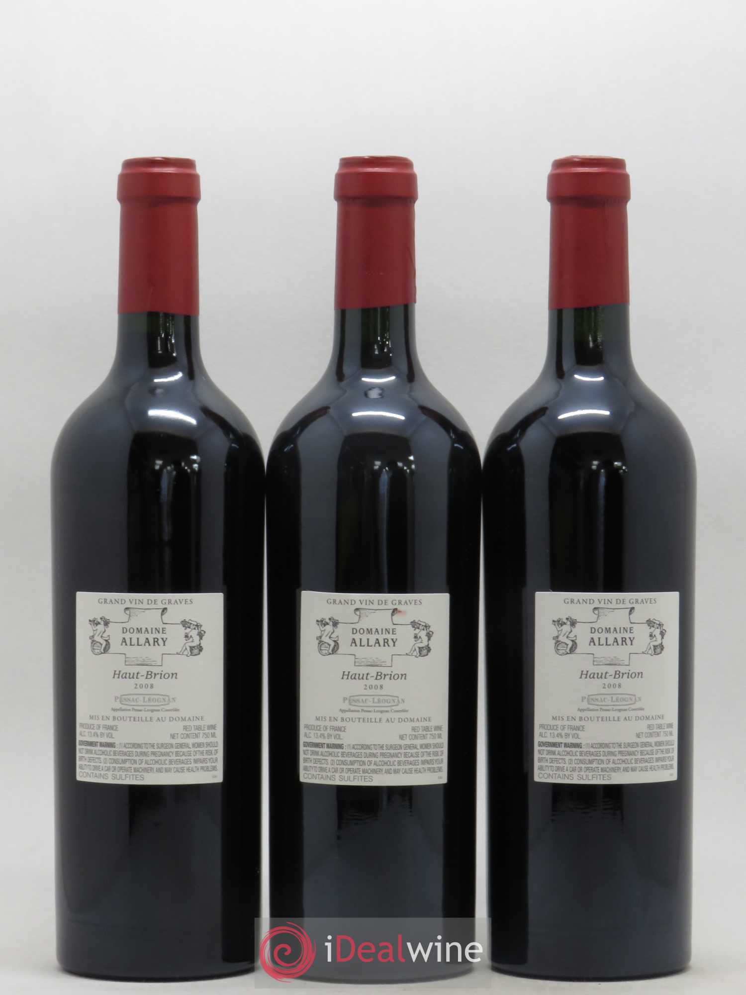 Domaine Allary Haut-Brion 2008 - Lot de 6 bouteilles - 4