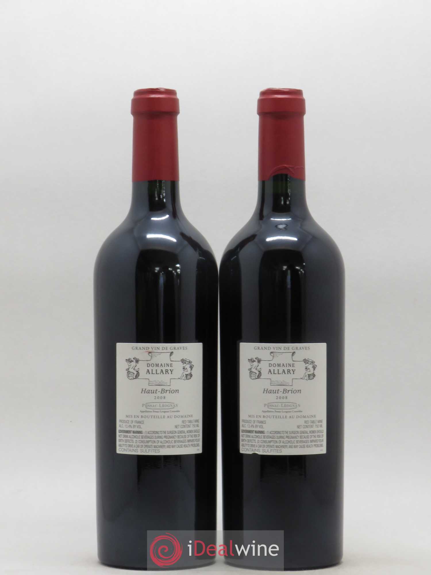 Domaine Allary Haut-Brion 2008 - Lot de 2 bouteilles - 1