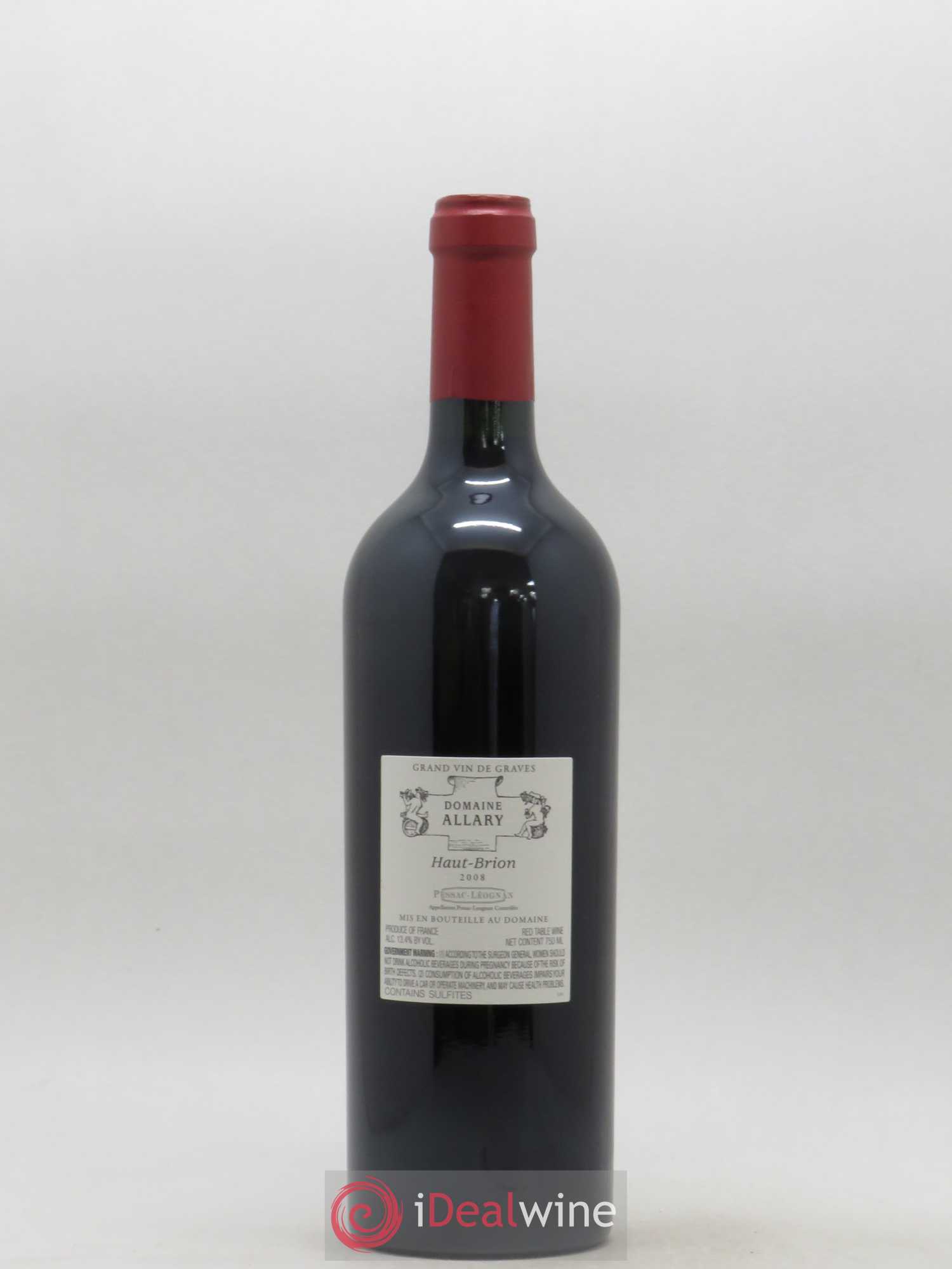 Domaine Allary Haut-Brion 2008 - Lot de 1 bouteille - 1