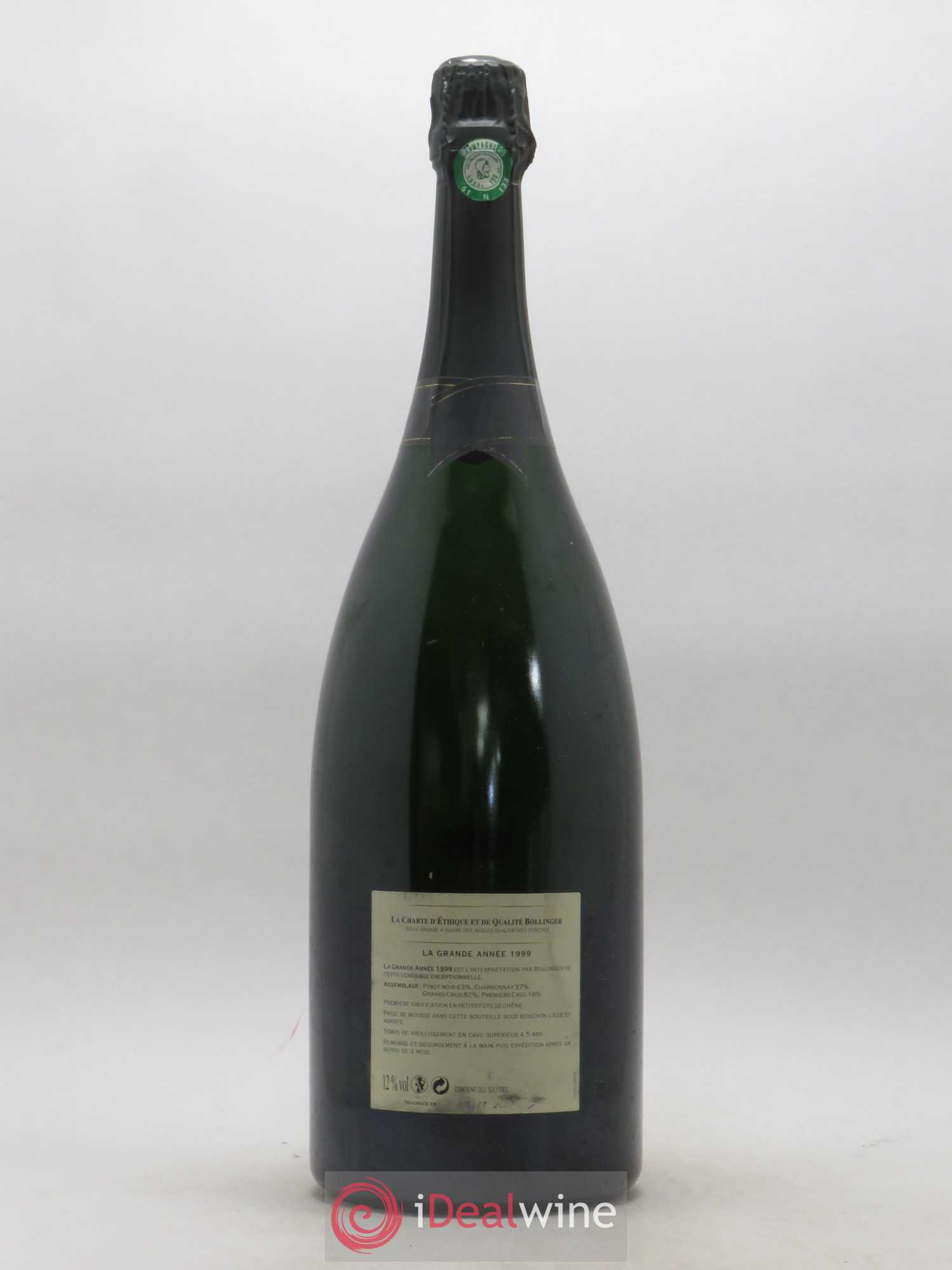 La Grande Année Brut Bollinger 1999 - Lot de 1 magnum - 1