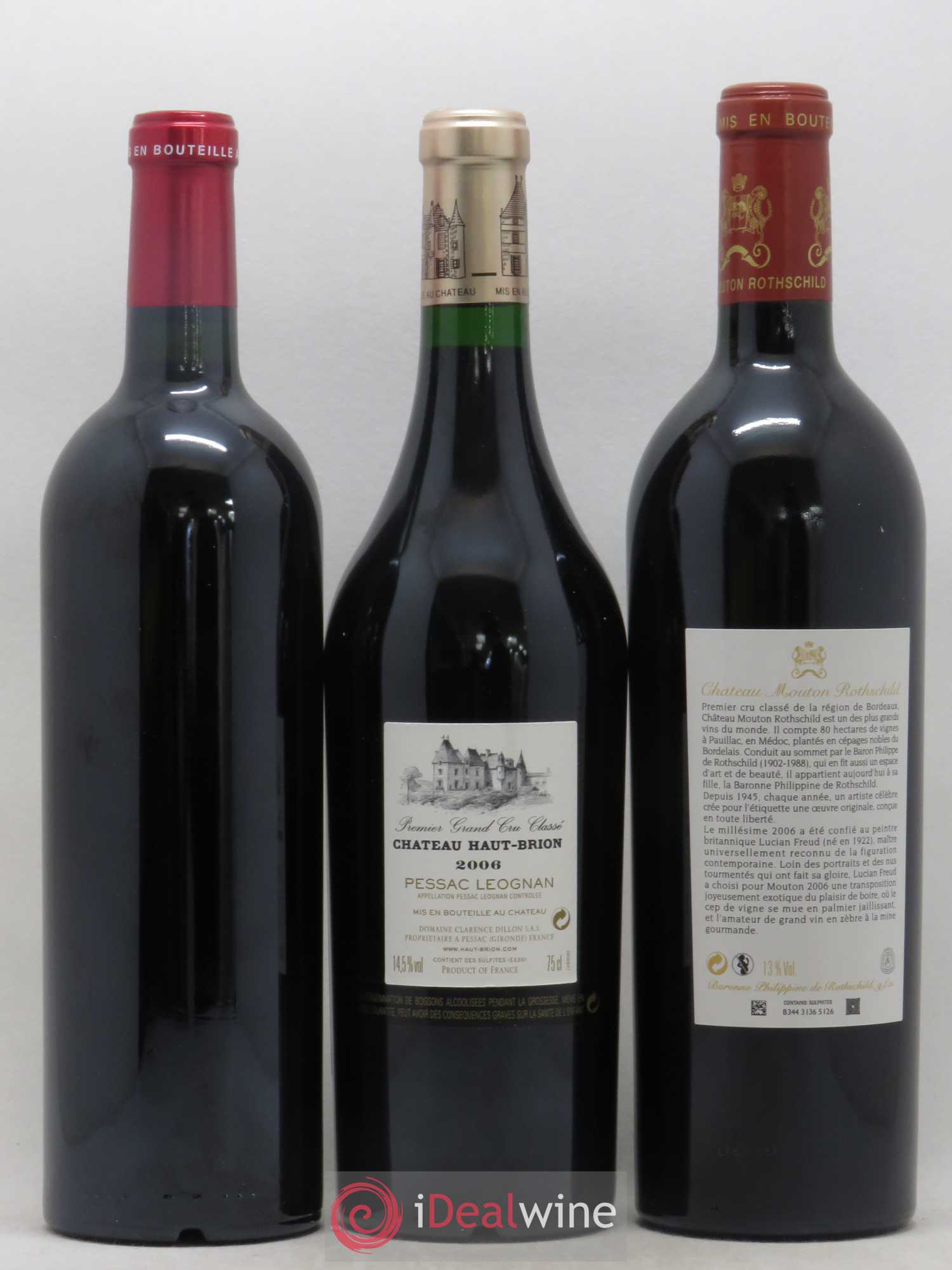 Caisse Prestige Petrus - Latour - Margaux - Haut brion - Cheval blanc - Mouton Rothschild 2006 - Posten von 1 Flasche - 4