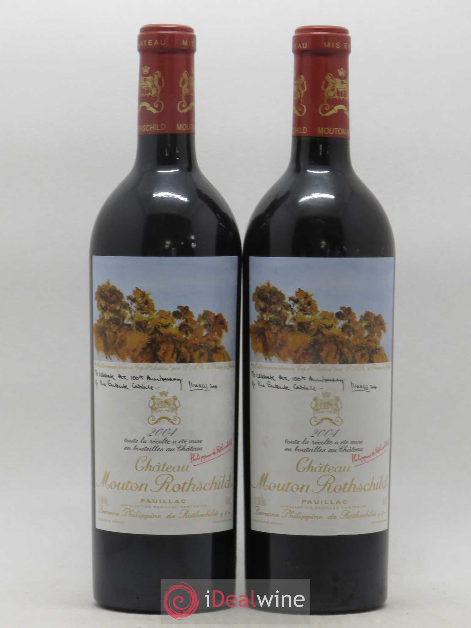 Château Mouton Rothschild 1er Grand Cru Classé 2004 - Lot de 2 bouteilles - 0