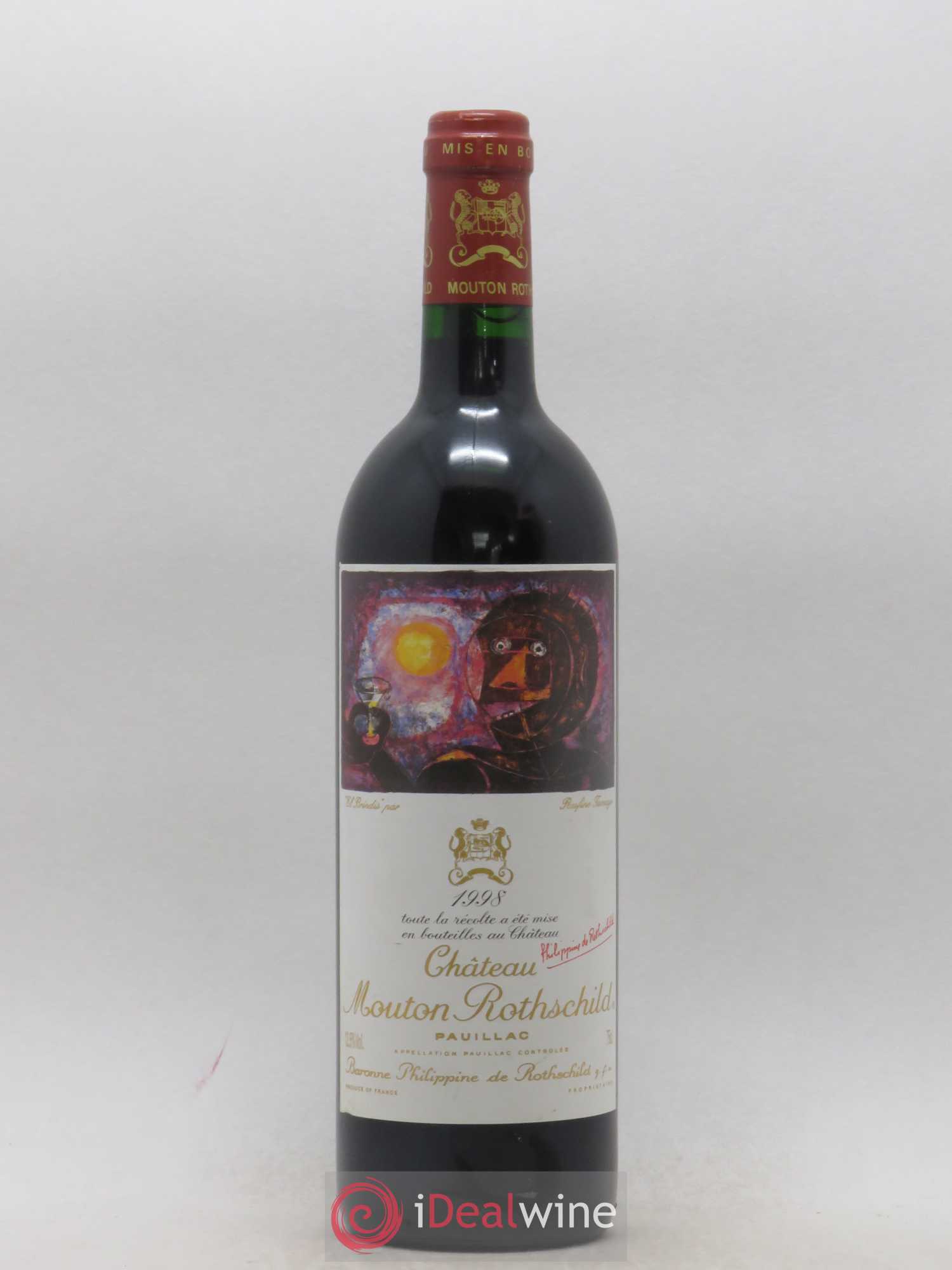 Château Mouton Rothschild 1er Grand Cru Classé 1998 - Lot de 1 bouteille - 0