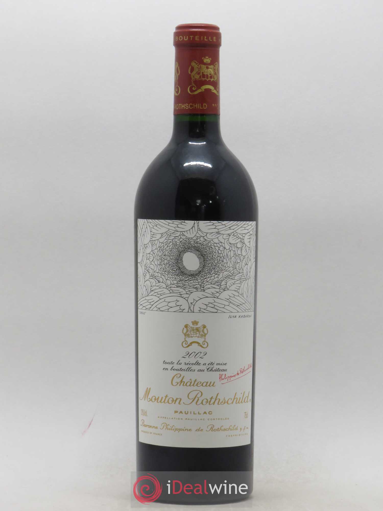 Château Mouton Rothschild 1er Grand Cru Classé 2002 - Lot de 1 bouteille - 0