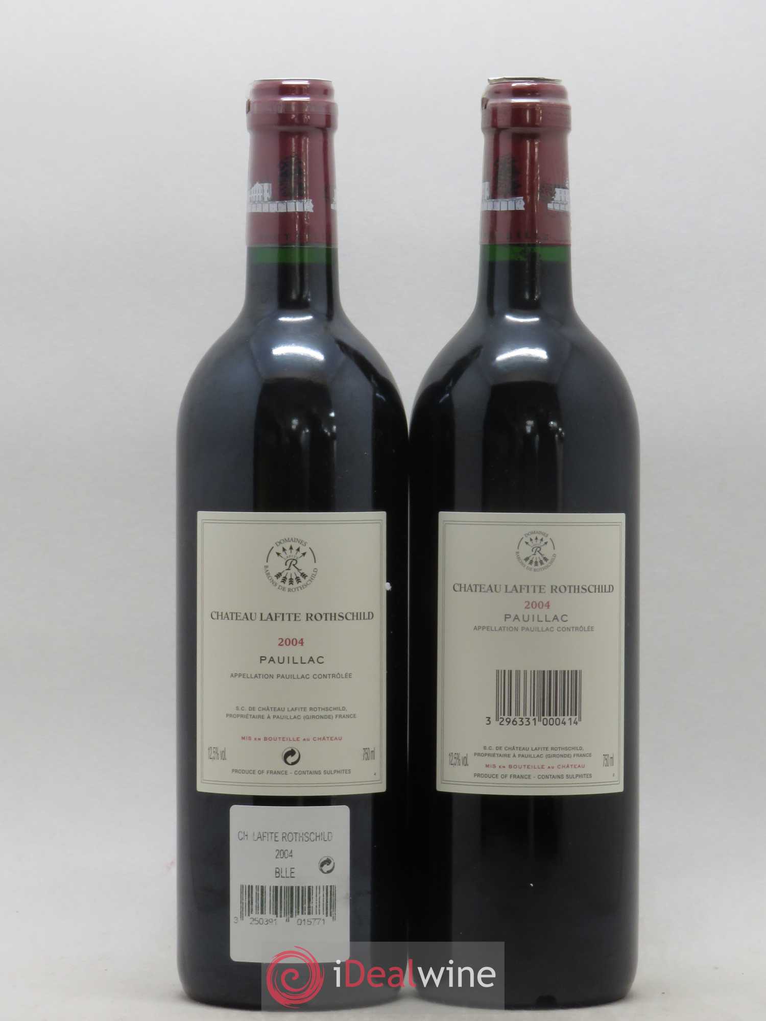 Château Lafite Rothschild 1er Grand Cru Classé 2004 - Lot de 2 bouteilles - 1