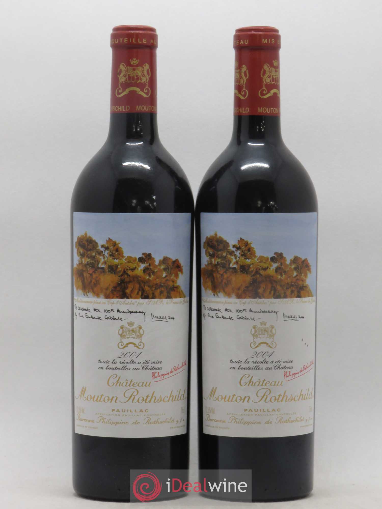 Château Mouton Rothschild 1er Grand Cru Classé 2004 - Lot de 2 bouteilles - 0