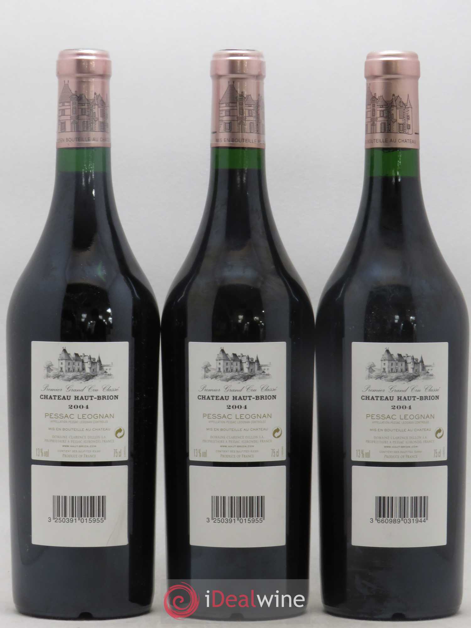 Château Haut Brion 1er Grand Cru Classé 2004 - Lot de 3 bouteilles - 1