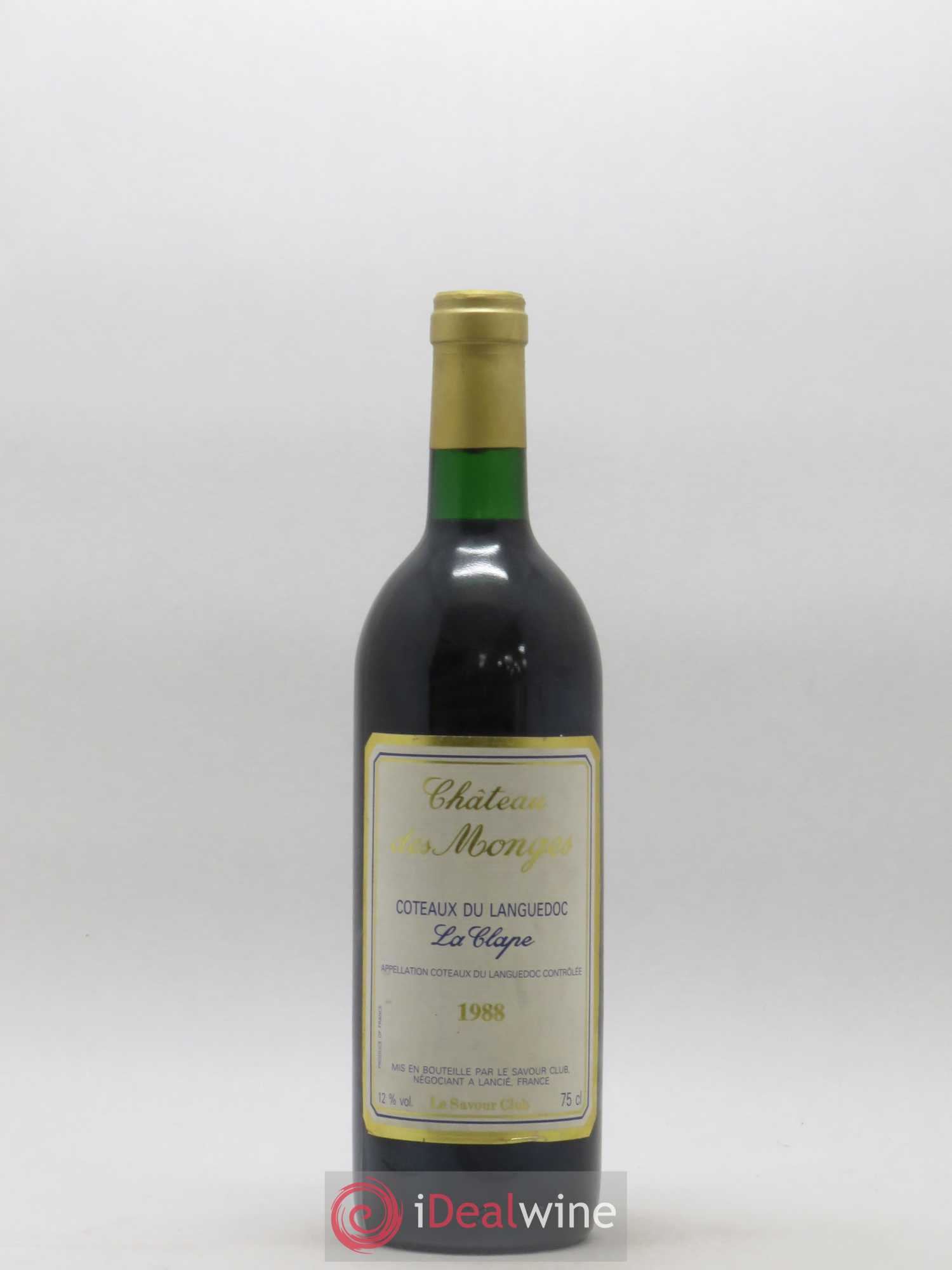 Coteaux du Languedoc La Clape Chateau De Monges 1988 - Posten von 1 Flasche - 0