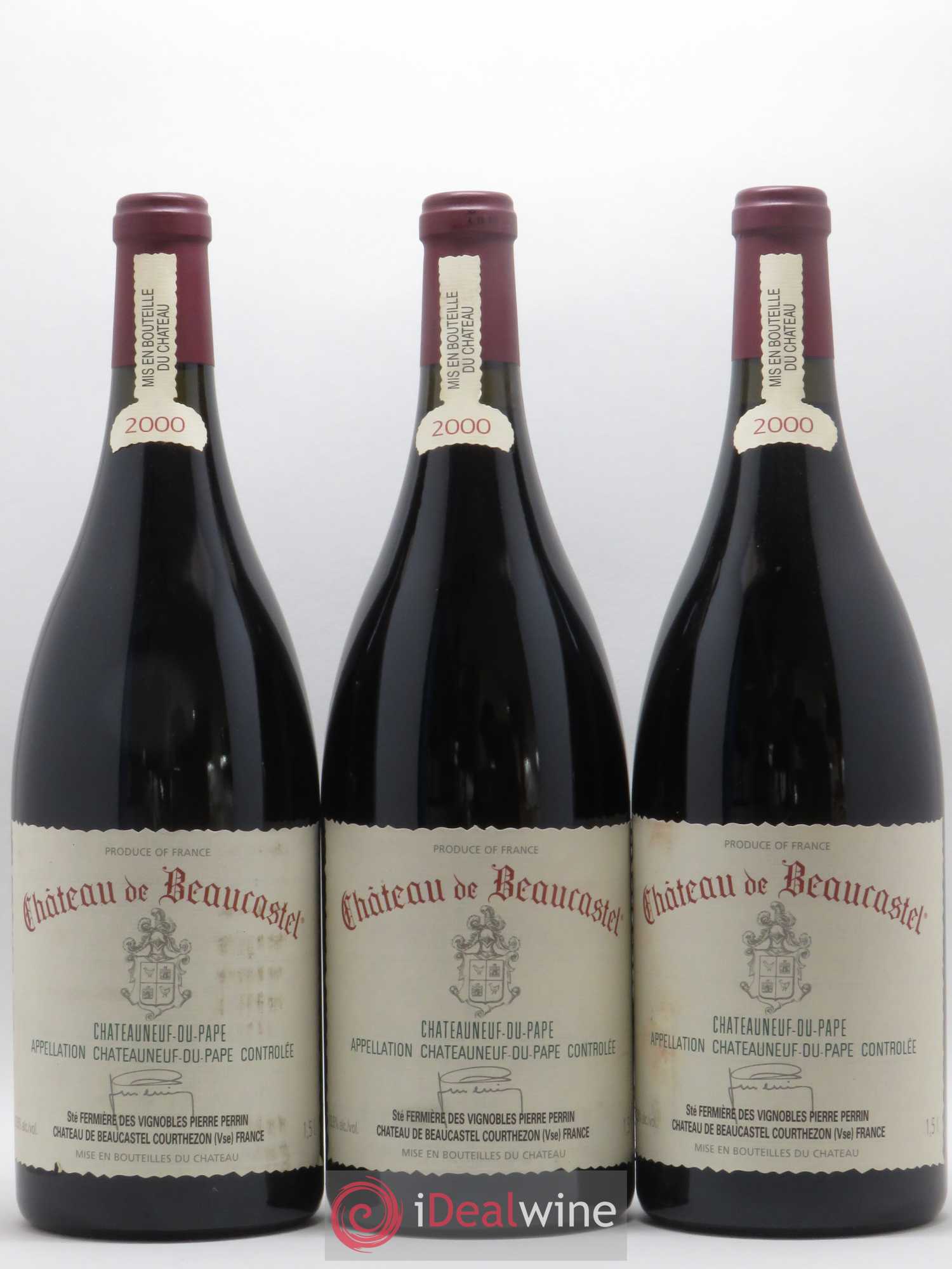 Châteauneuf-du-Pape Château de Beaucastel Famille Perrin 2000 - Lot de 6 magnums - 1