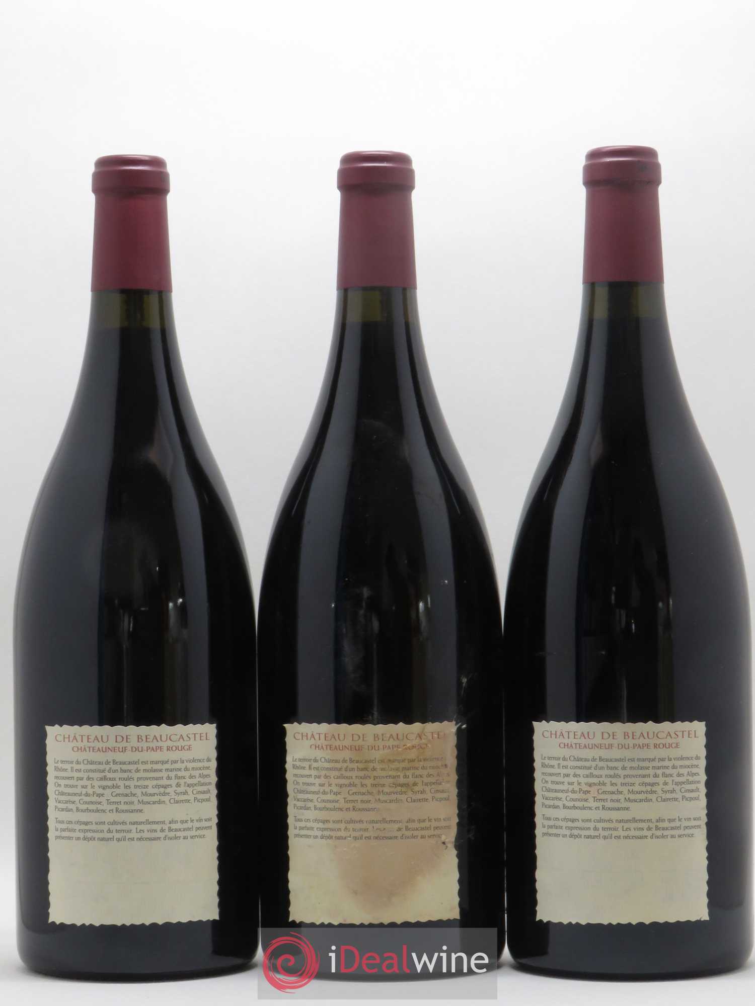 Châteauneuf-du-Pape Château de Beaucastel Famille Perrin 2000 - Lot de 6 magnums - 2