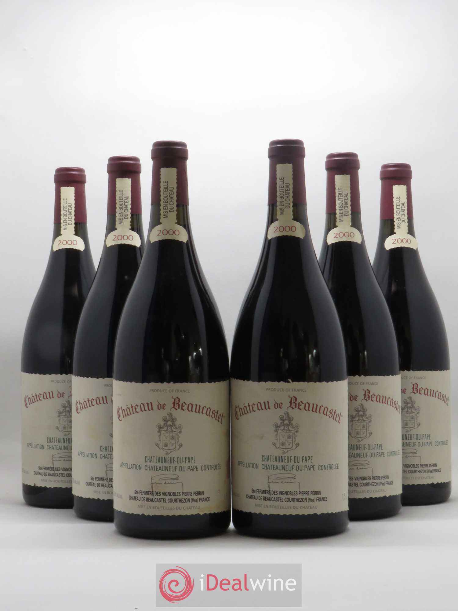Châteauneuf-du-Pape Château de Beaucastel Famille Perrin 2000 - Lot de 6 magnums - 0