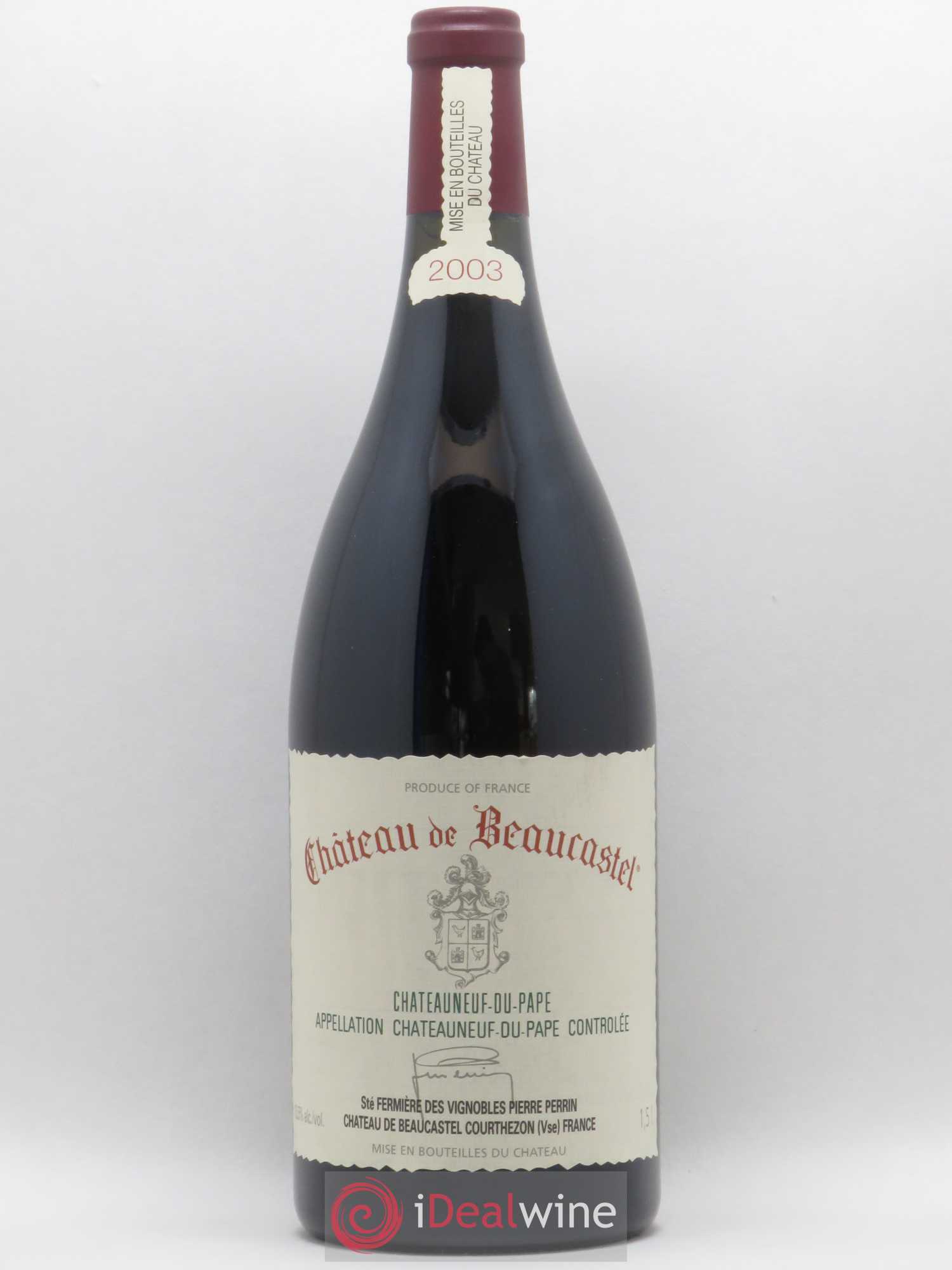 Châteauneuf-du-Pape Château de Beaucastel Famille Perrin 2003 - Lot de 1 magnum - 0