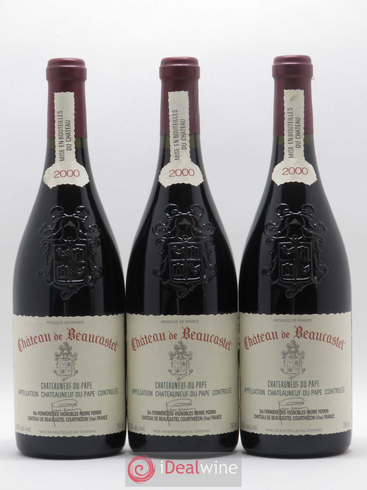 Châteauneuf-du-Pape Château de Beaucastel Famille Perrin 2000 - Lot de 12 bouteilles - 1