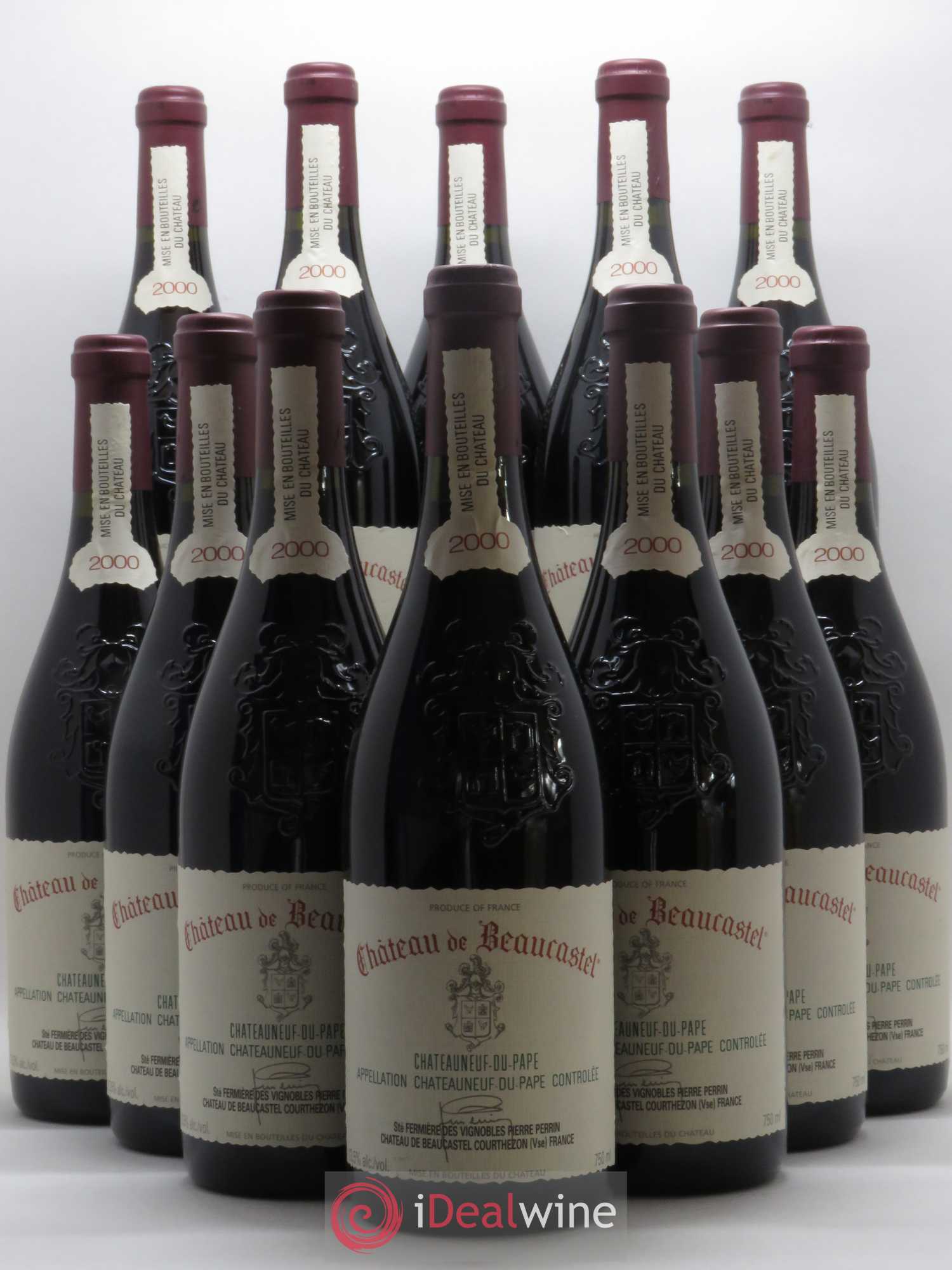 Châteauneuf-du-Pape Château de Beaucastel Famille Perrin 2000 - Lot de 12 bouteilles - 0