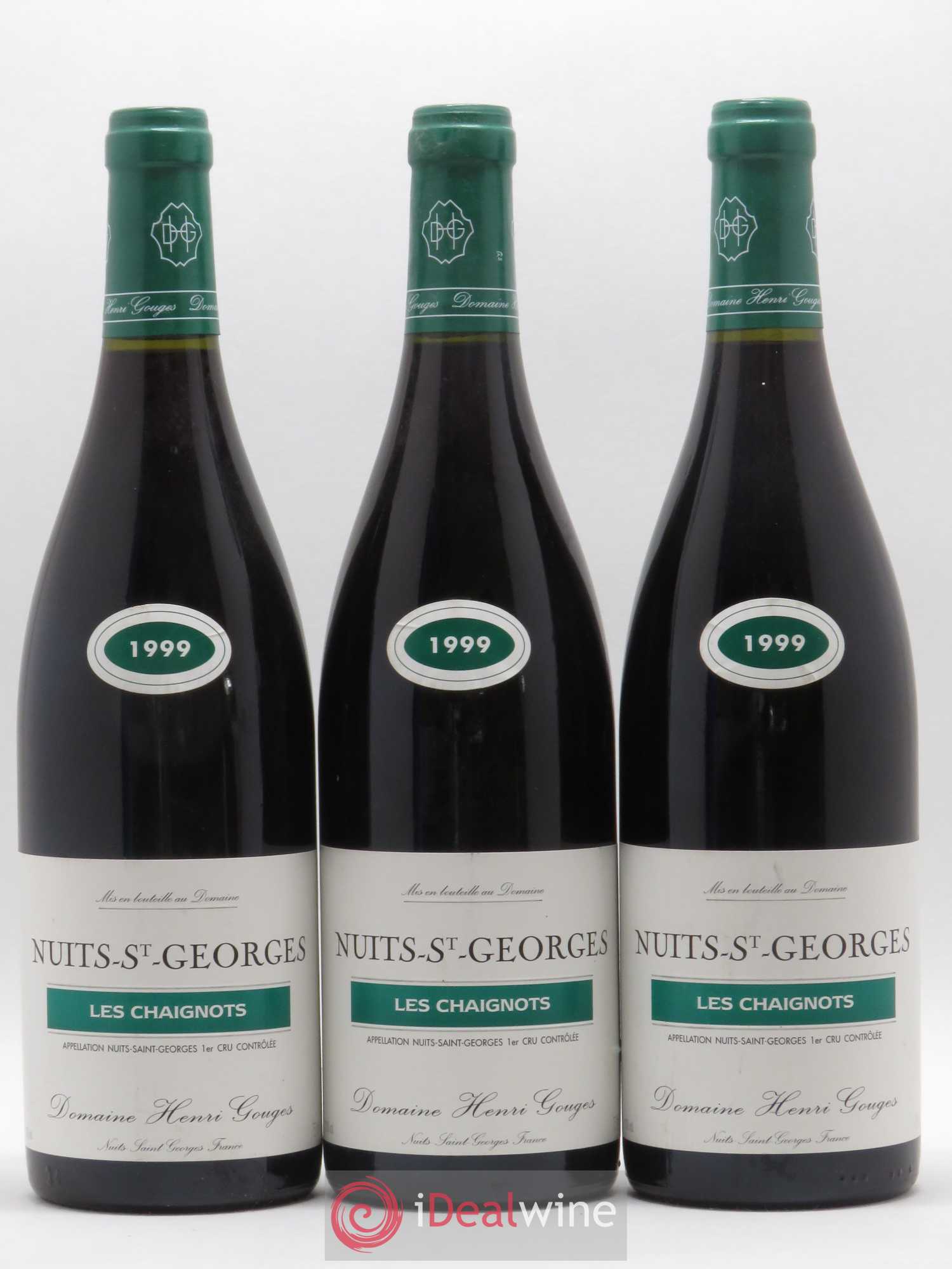 Nuits-Saint-Georges 1er Cru Les Chaignots Henri Gouges 1999 - Lotto di 3 bottiglie - 0