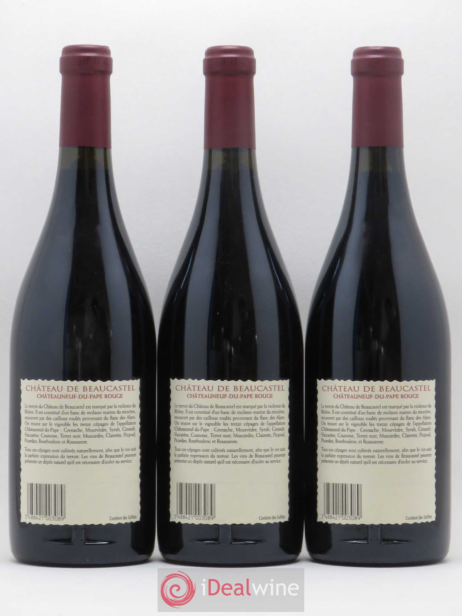 Châteauneuf-du-Pape Château de Beaucastel Famille Perrin 2003 - Lot de 6 bouteilles - 2