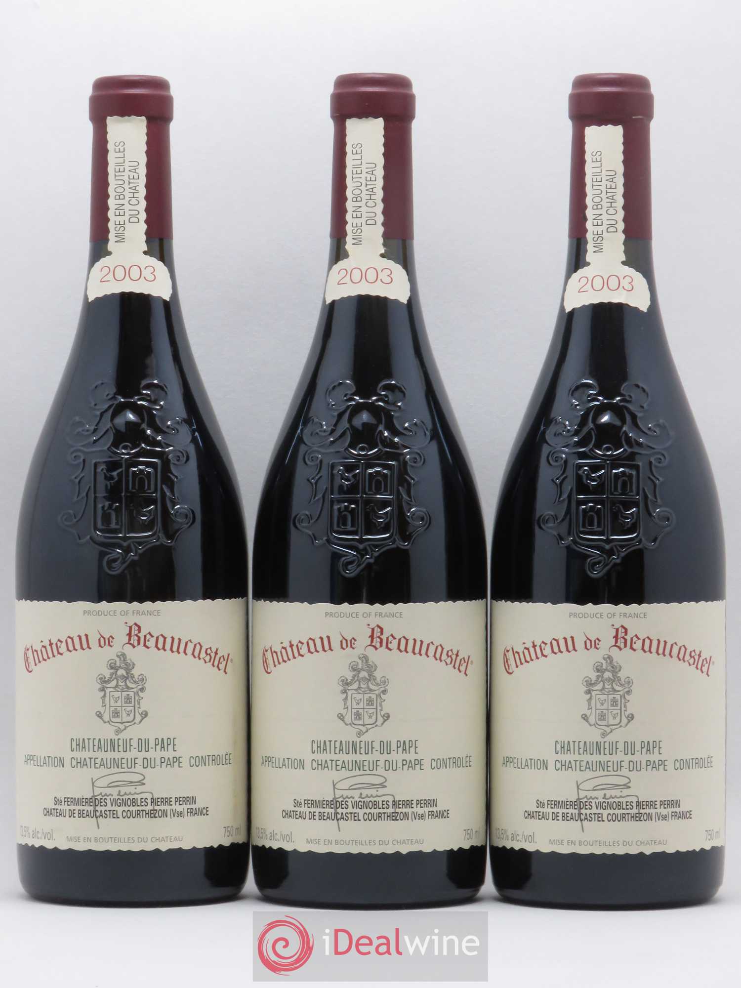 Châteauneuf-du-Pape Château de Beaucastel Famille Perrin 2003 - Lot de 6 bouteilles - 3