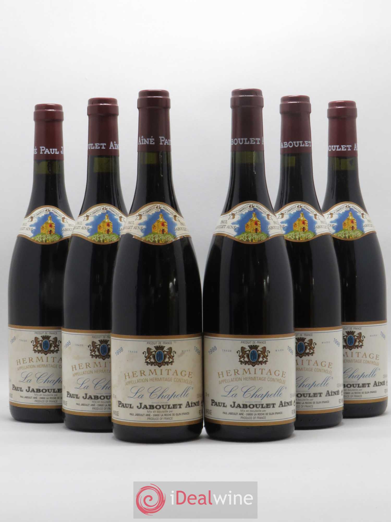 Hermitage La Chapelle Paul Jaboulet Ainé 1998 - Lot de 6 bouteilles - 0