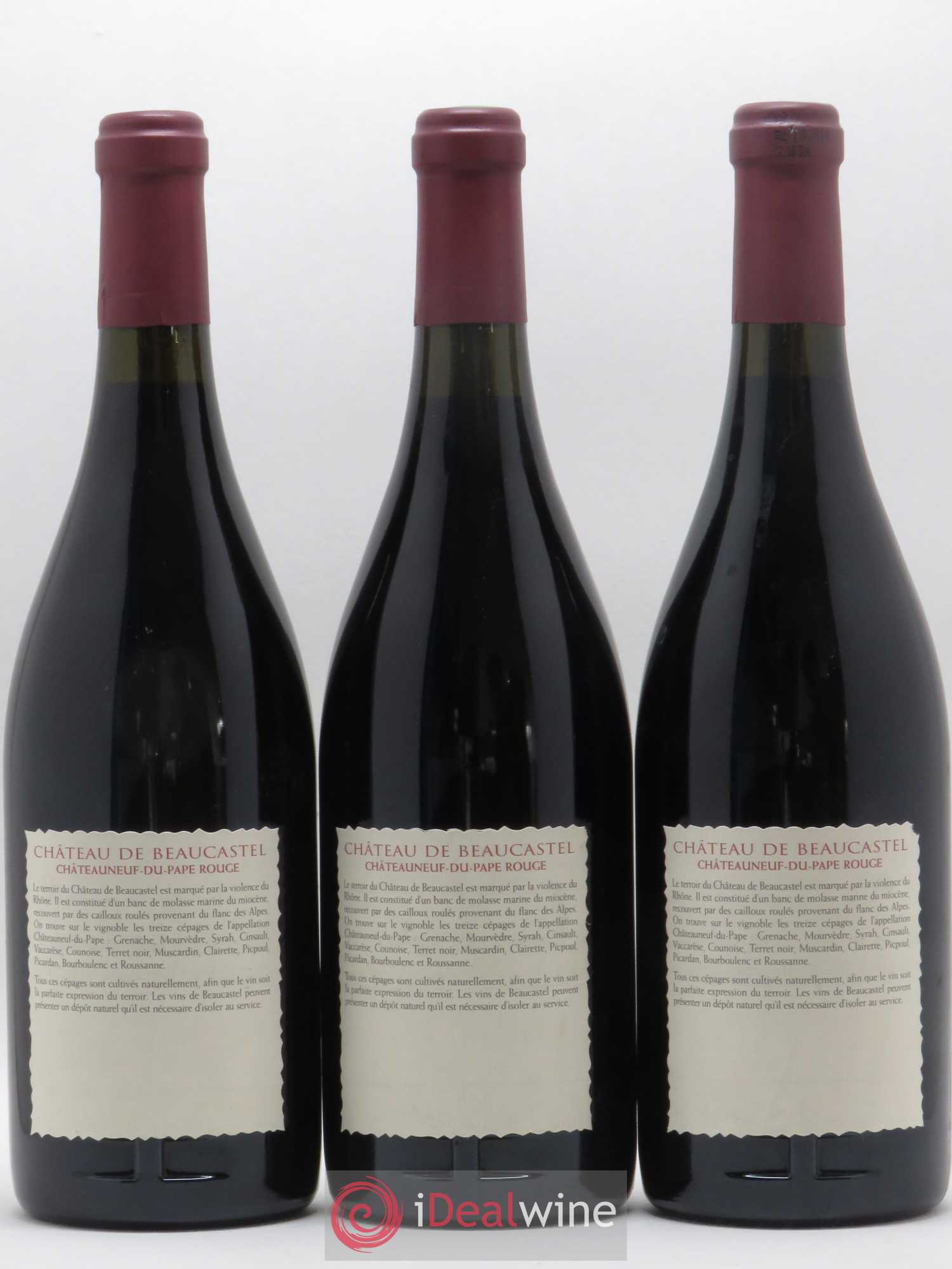 Châteauneuf-du-Pape Château de Beaucastel Famille Perrin 1999 - Lot de 12 bouteilles - 8