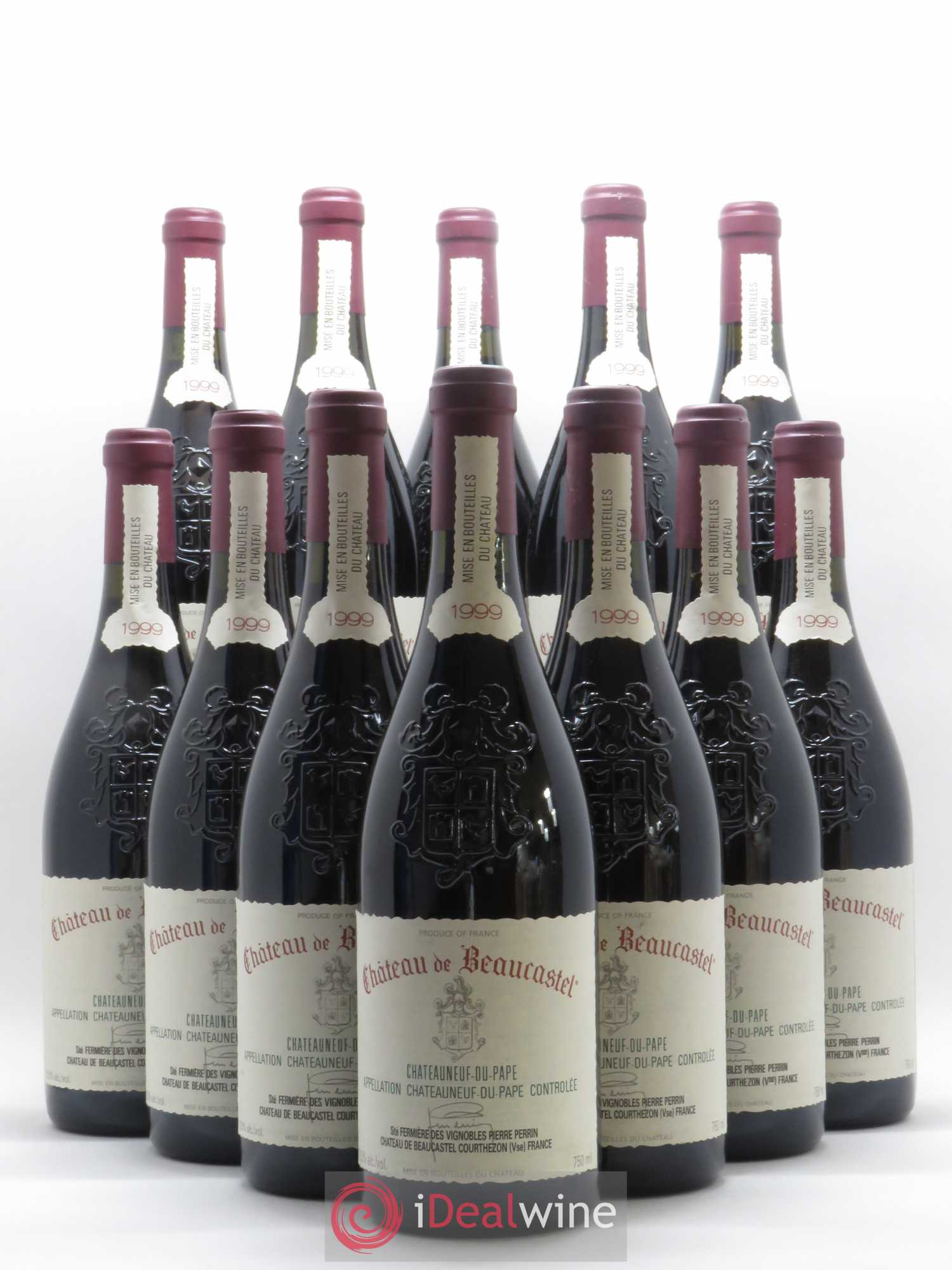 Châteauneuf-du-Pape Château de Beaucastel Famille Perrin 1999 - Lot de 12 bouteilles - 0