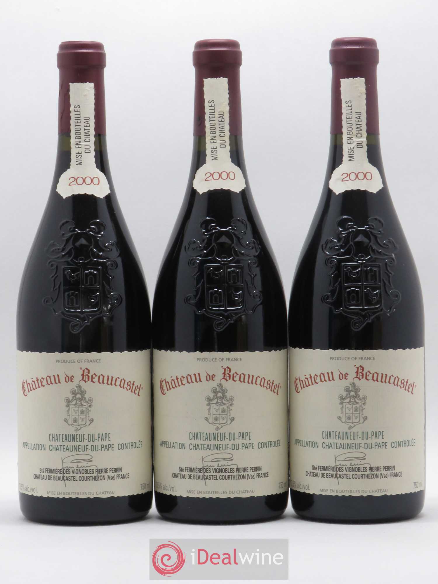 Châteauneuf-du-Pape Château de Beaucastel Famille Perrin 2000 - Lot de 12 bouteilles - 1