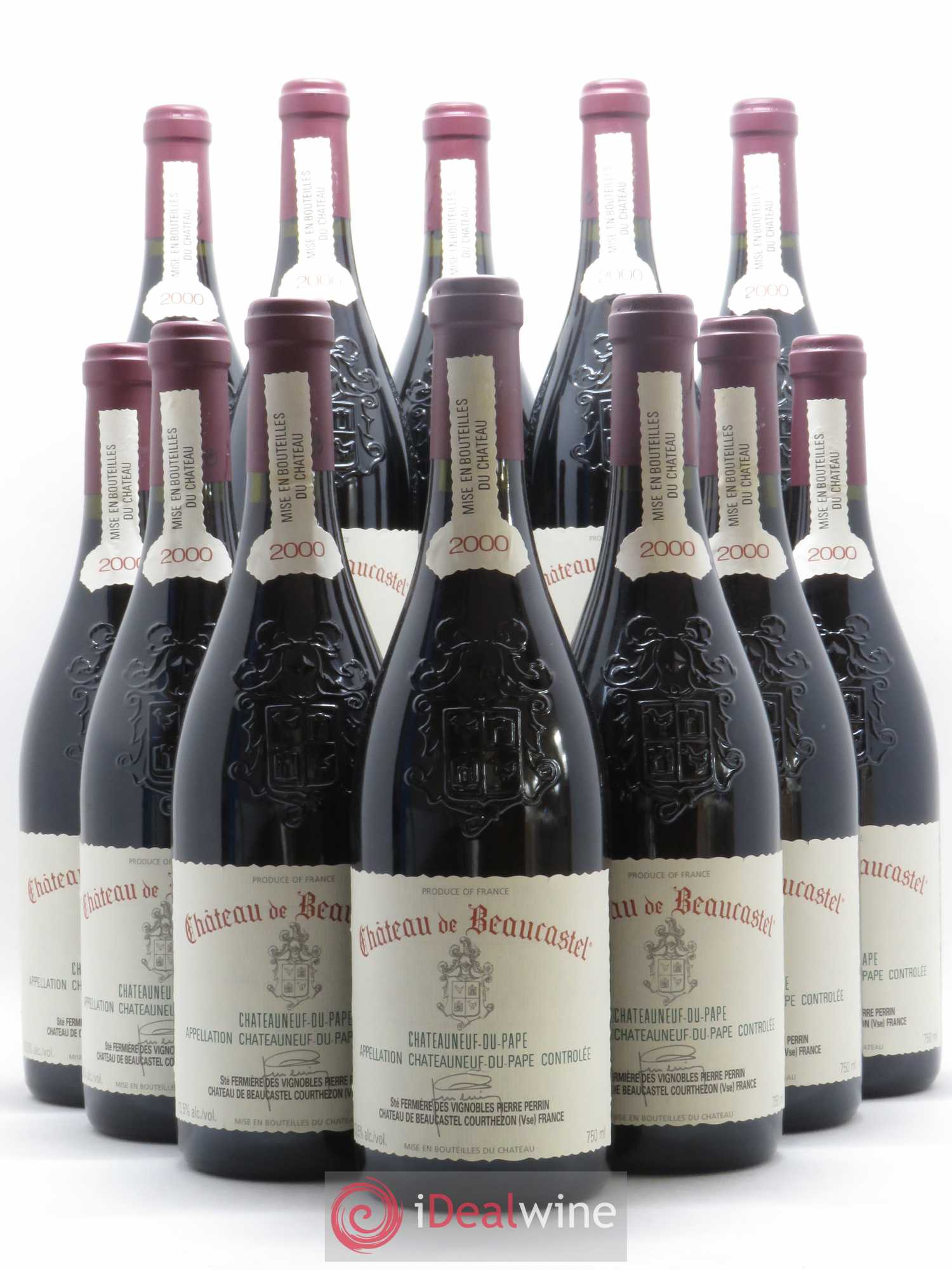 Châteauneuf-du-Pape Château de Beaucastel Famille Perrin 2000 - Lot de 12 bouteilles - 0