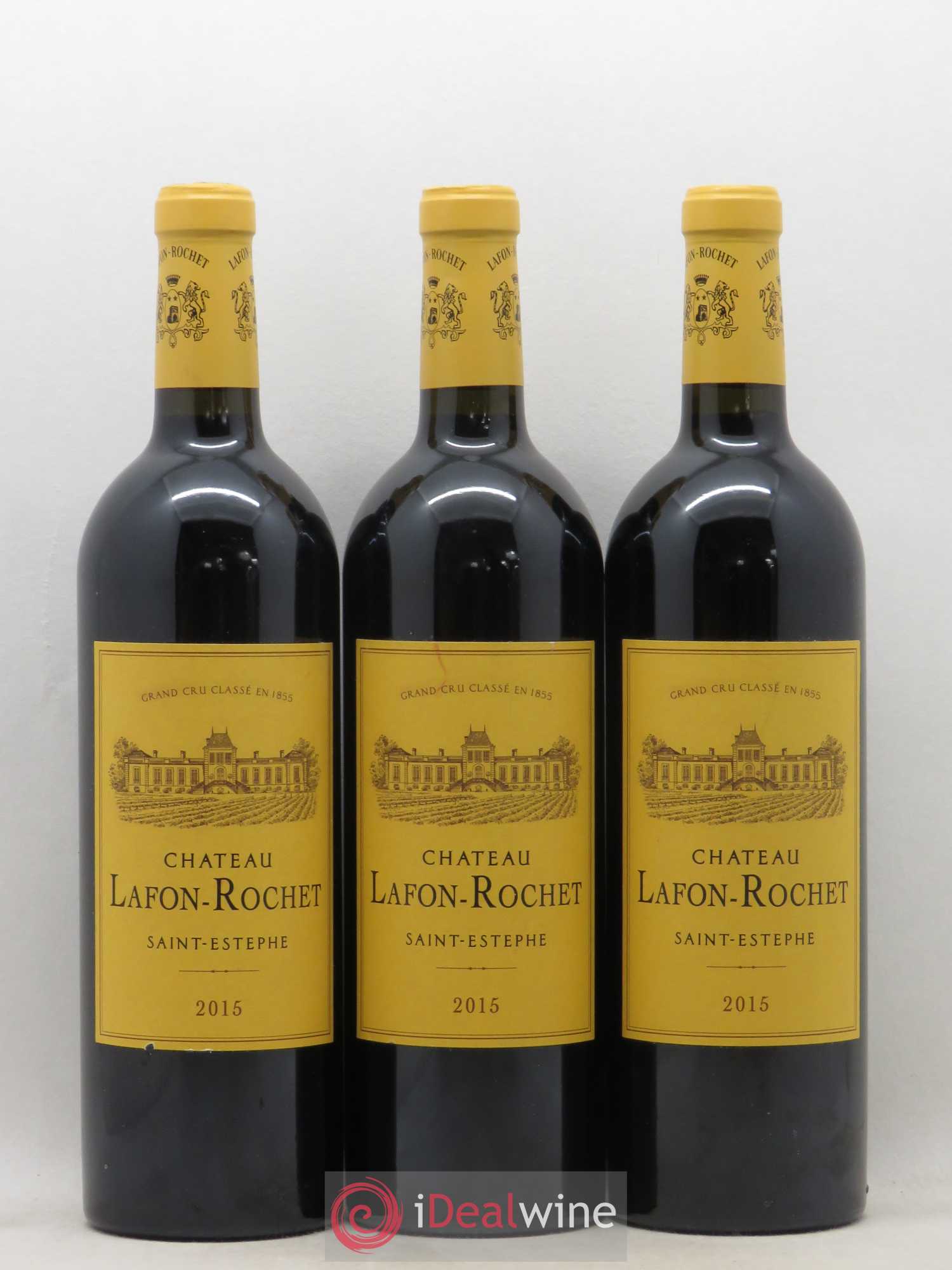 Château Lafon Rochet 4ème Grand Cru Classé 2015 - Lot de 3 bouteilles - 0