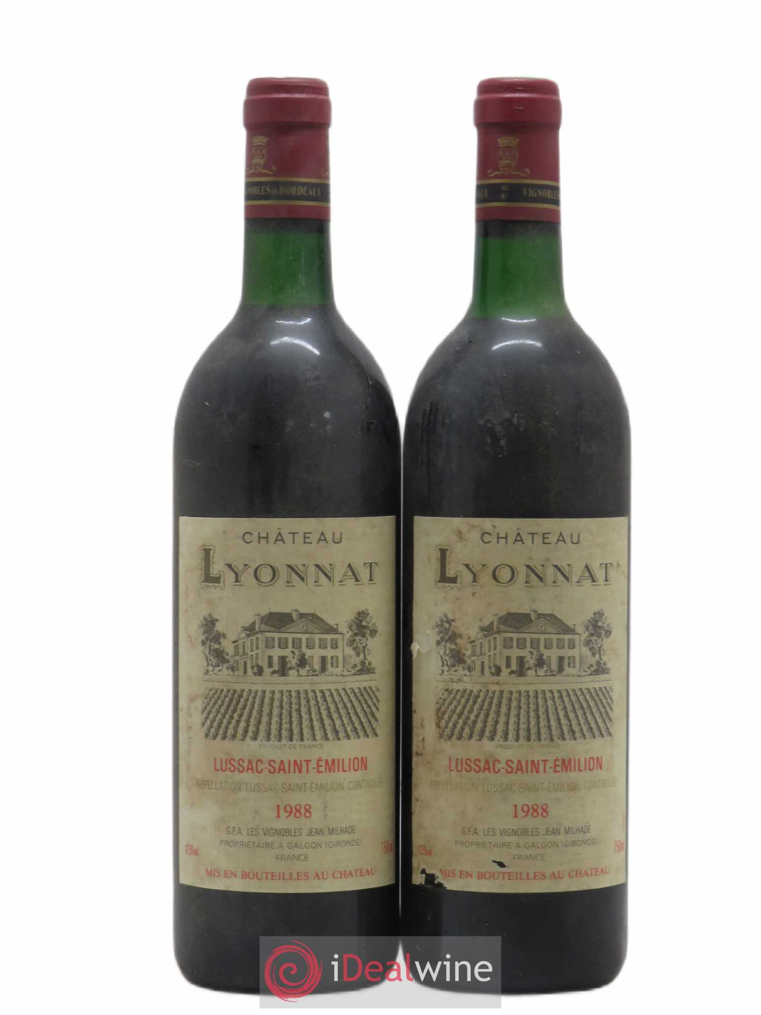 Château Lyonnat 1988 - Lot de 2 bouteilles - 0
