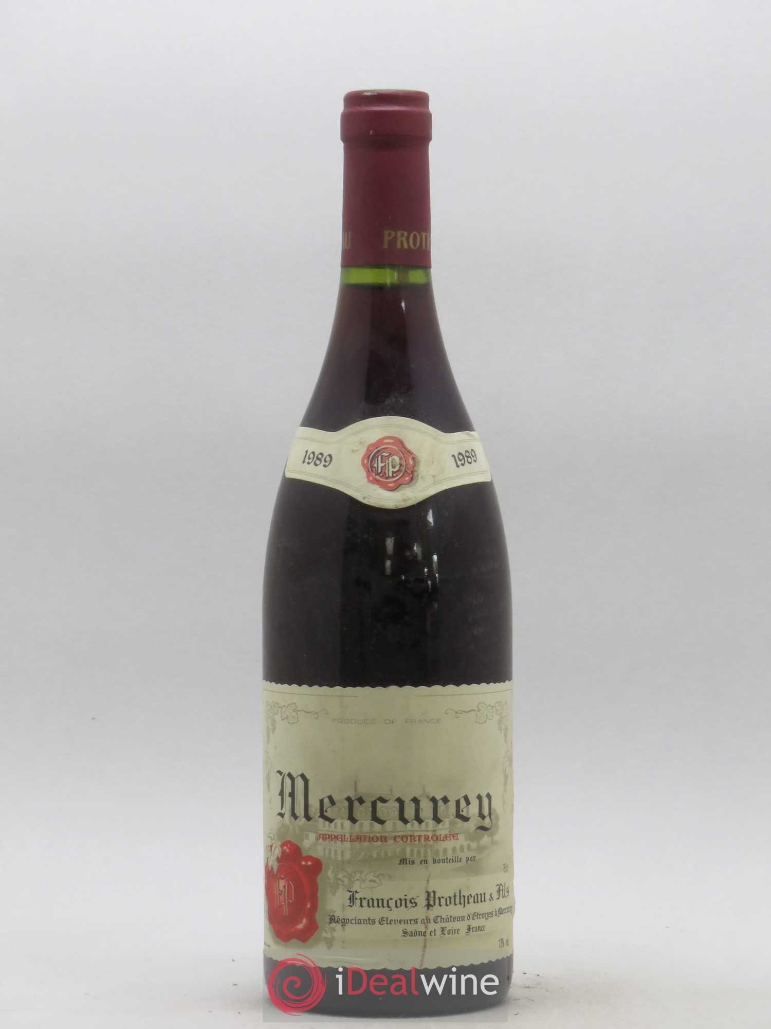 Mercurey Francois Proteau et Fils 1989 - Posten von 1 Flasche - 0