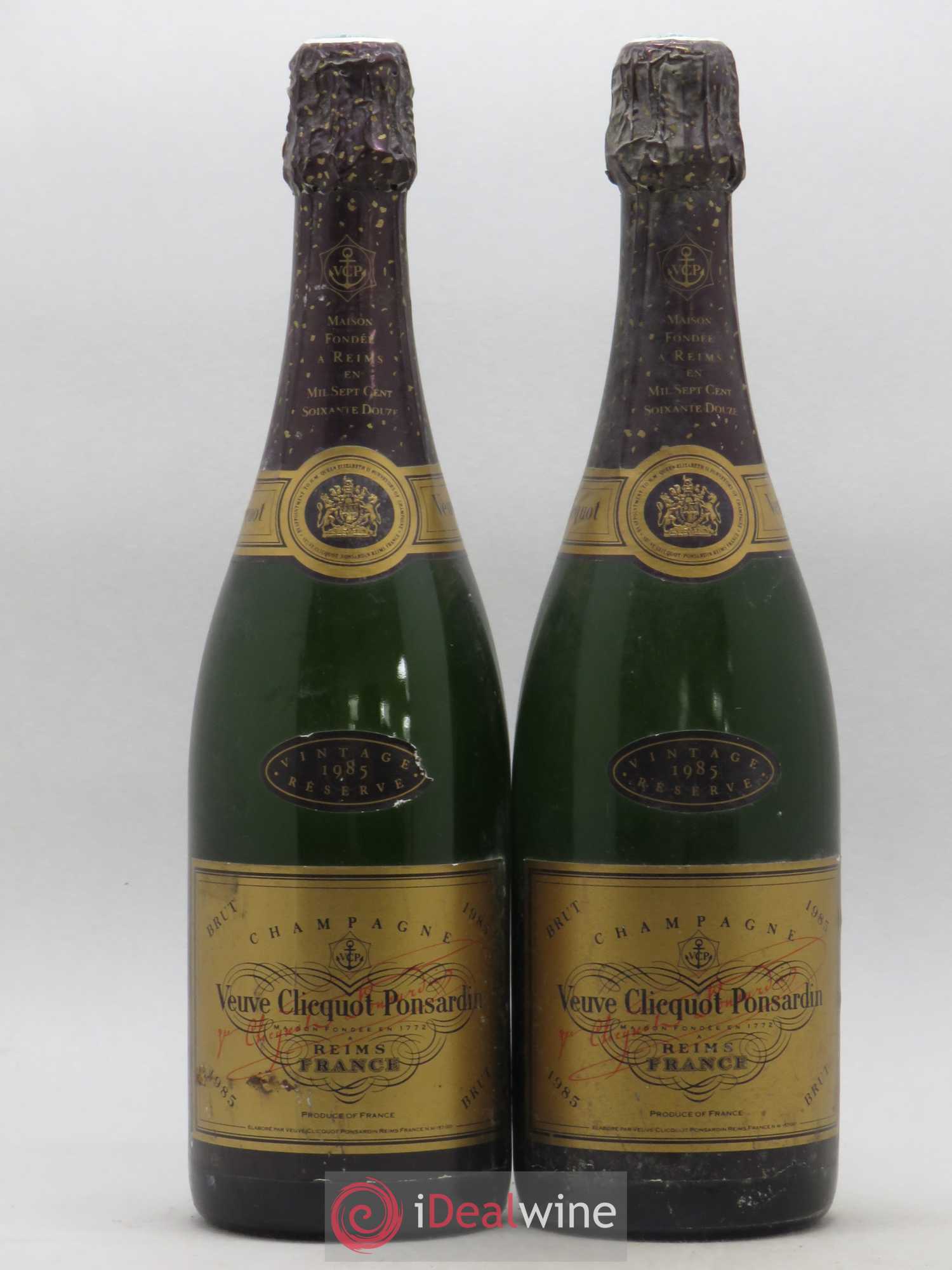 Vintage Veuve Clicquot 1985 - Lot de 2 bouteilles - 0