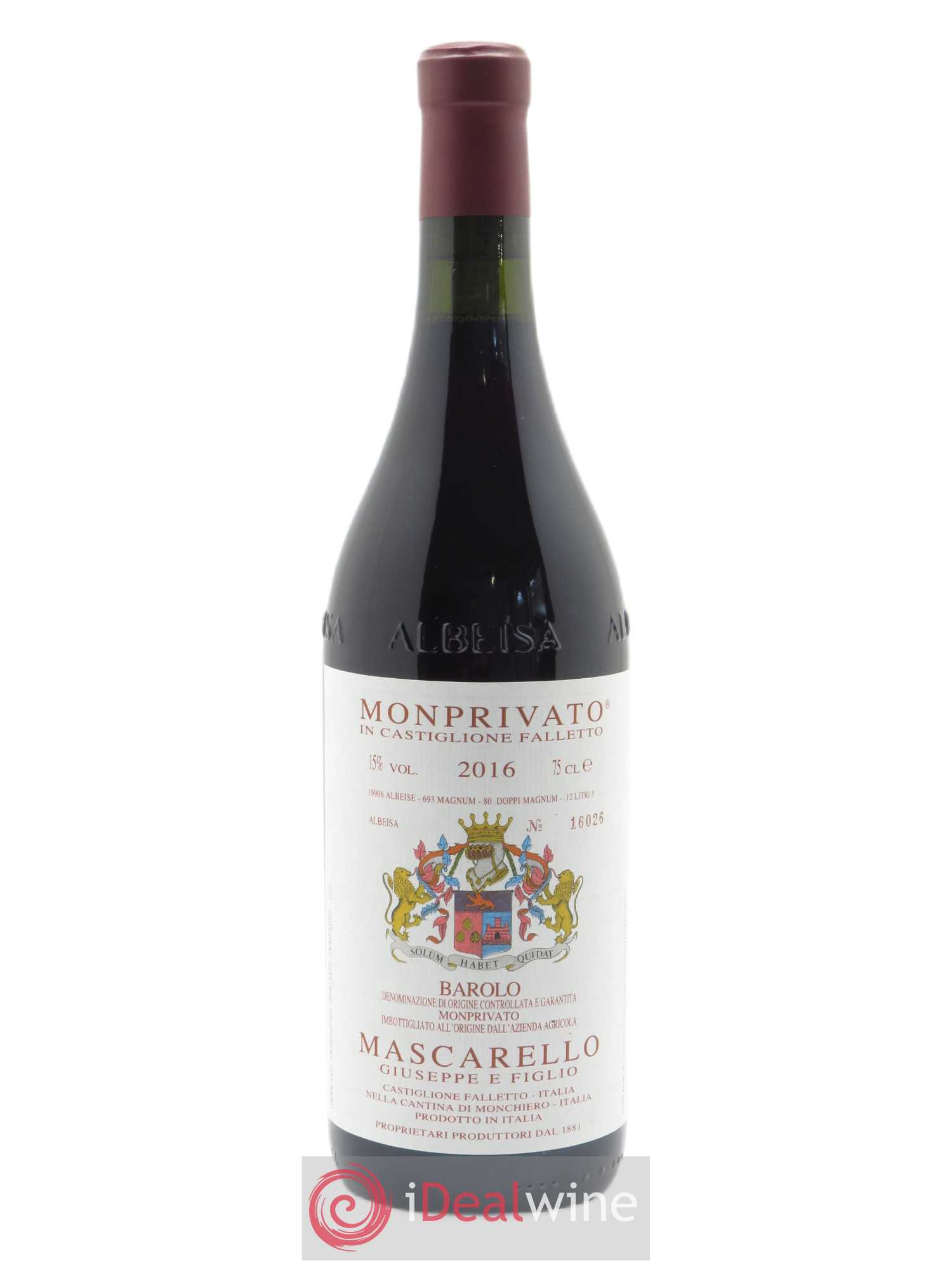Barolo DOCG Monprivato Giuseppe Mascarello 2016 - Lot de 1 bouteille - 0