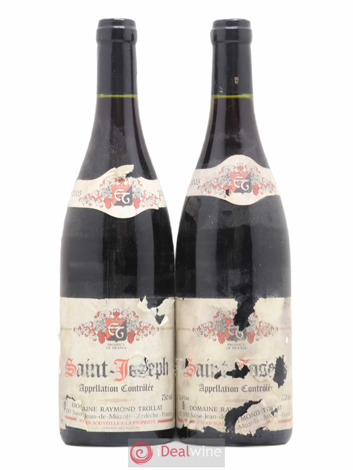 Saint-Joseph Raymond Trollat 2005 - Lot de 2 bouteilles - 0