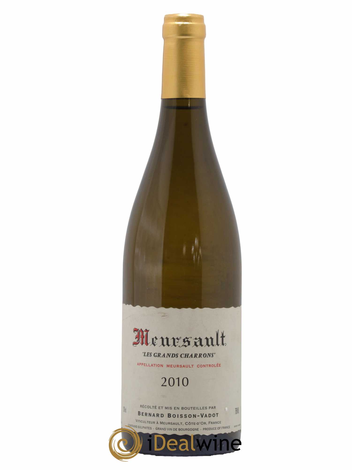Meursault Les Grands Charrons Boisson-Vadot (Domaine) 2010 - Lot de 1 bouteille - 0