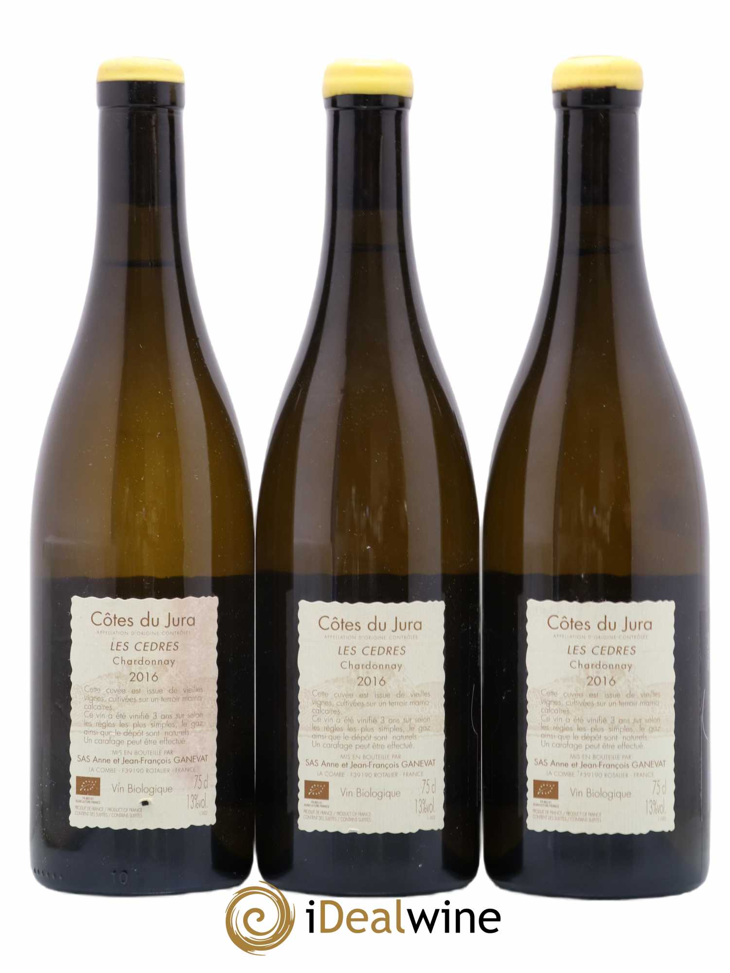 Vin de France (anciennement Côtes du Jura) Les Cèdres Anne et Jean François Ganevat 2016 - Lot de 3 bouteilles - 1