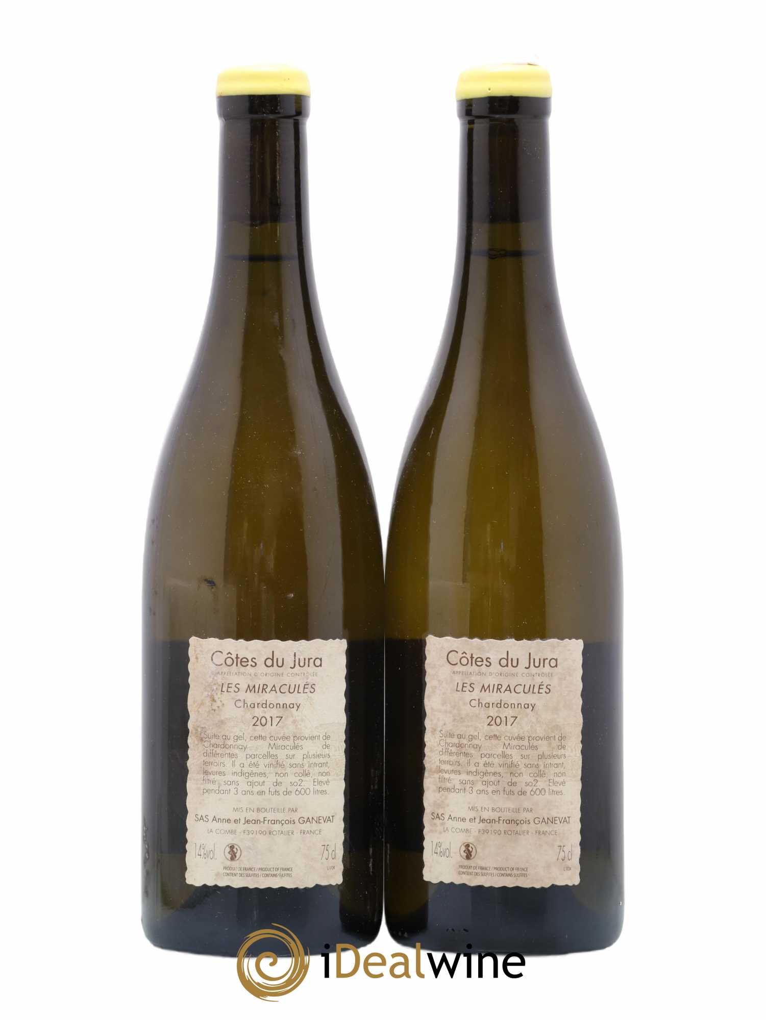Côtes du Jura Les Miraculés Anne et Jean François Ganevat 2017 - Lot de 2 bouteilles - 1
